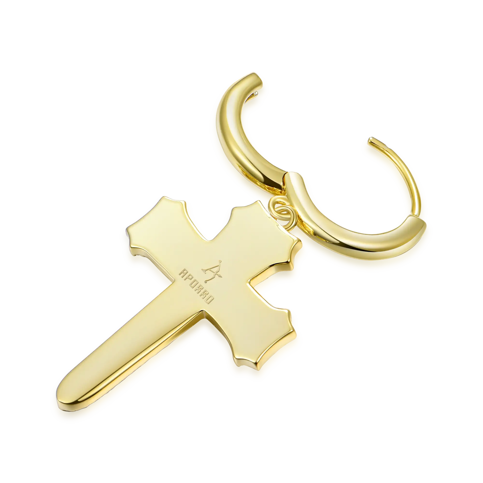 Nail Cross Dangly Earring