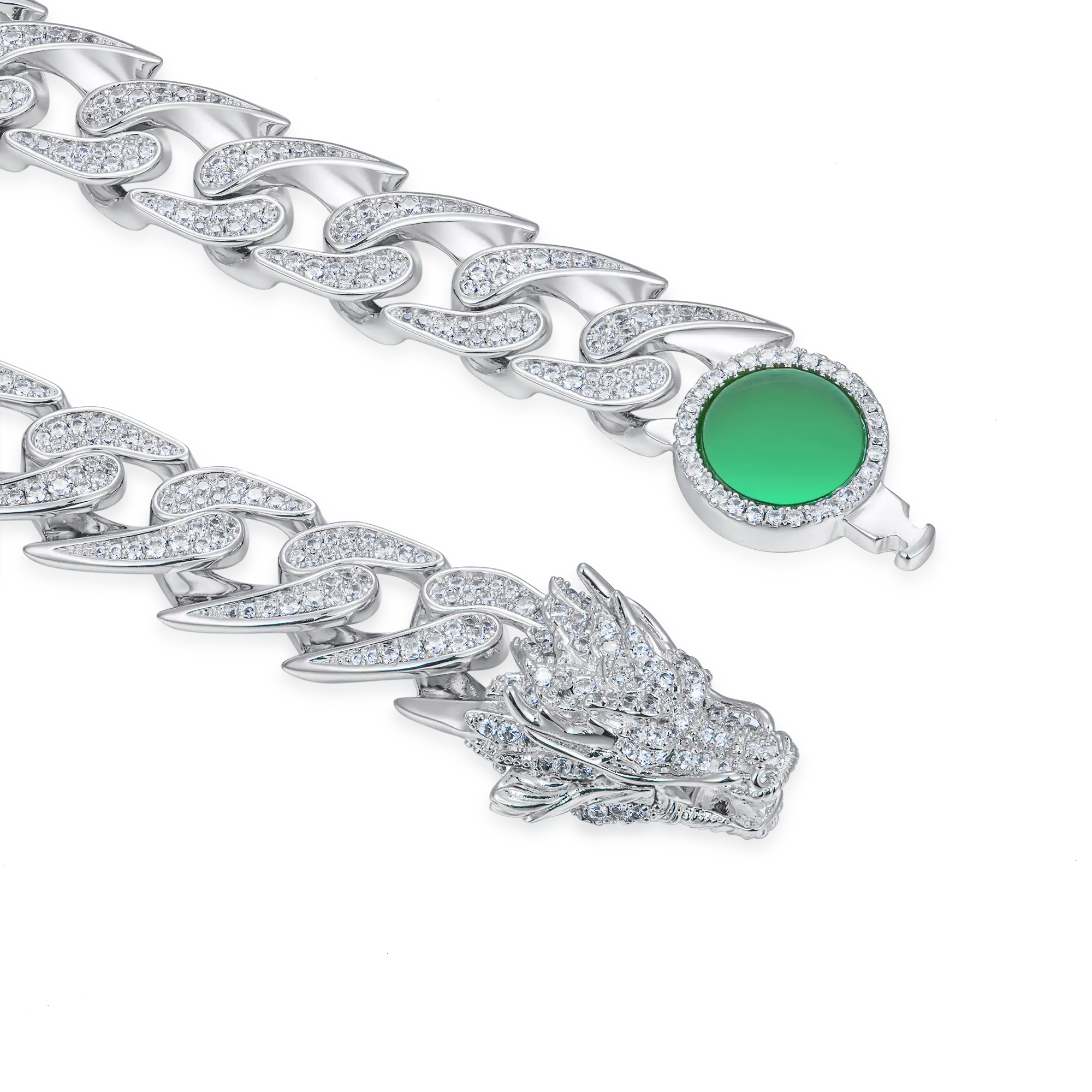 WONG Ⅱ Ridge Iced Out Cuban Chain - 12mm