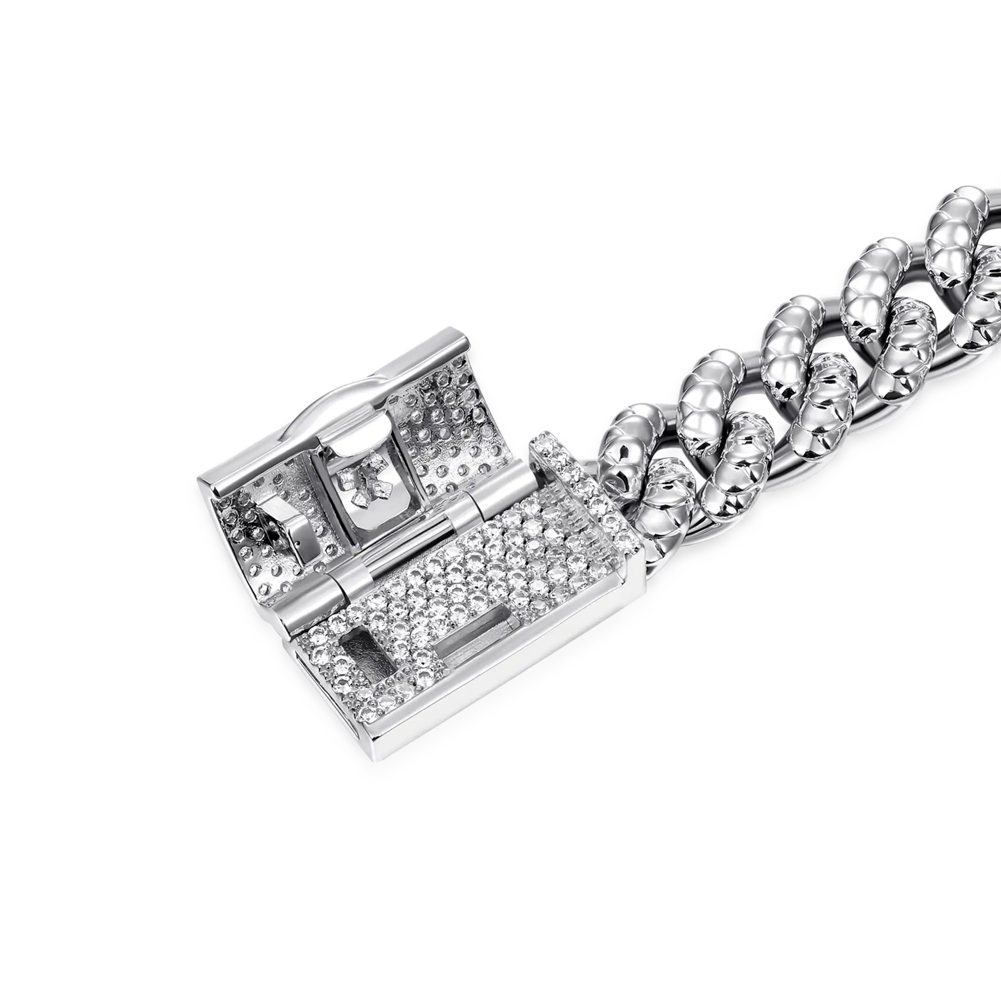 WONG Dragon Box Clasp Miami Cuban Curb Bracelet - 10mm