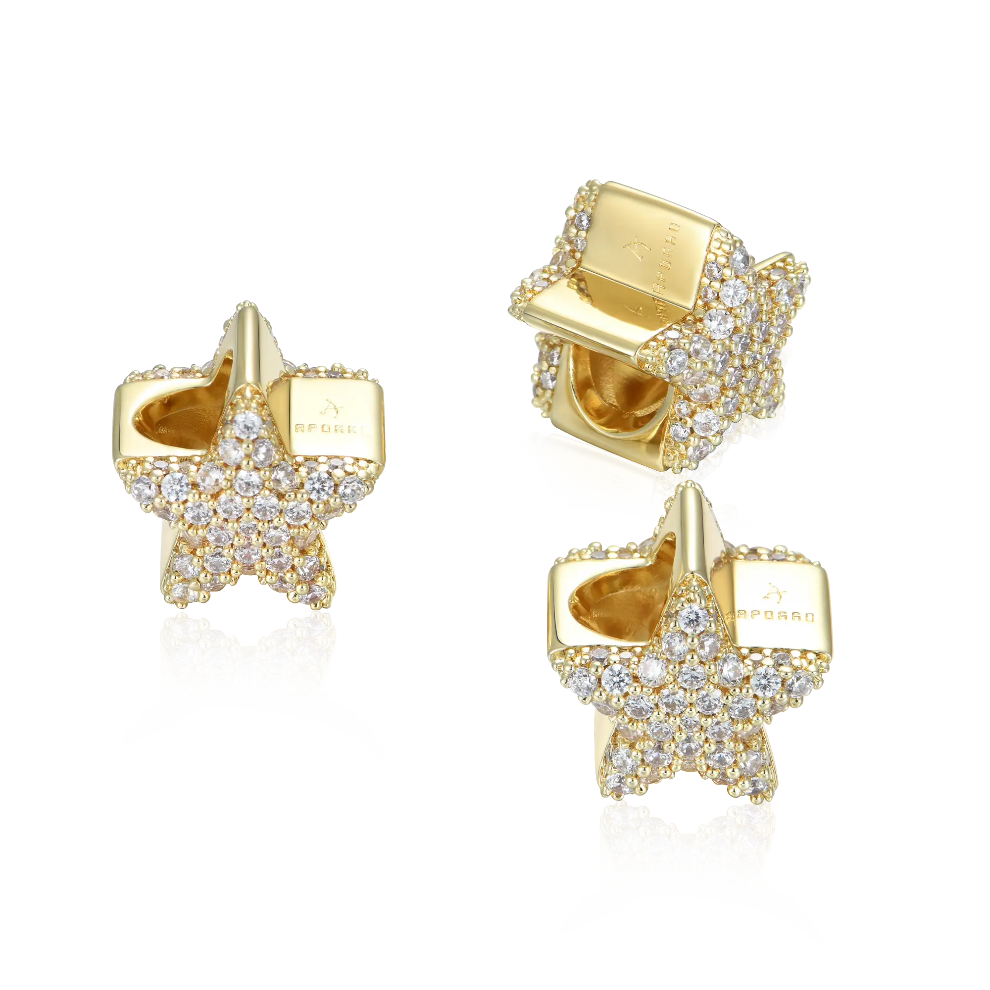 Iced Heart & Pentagram Hair Beads