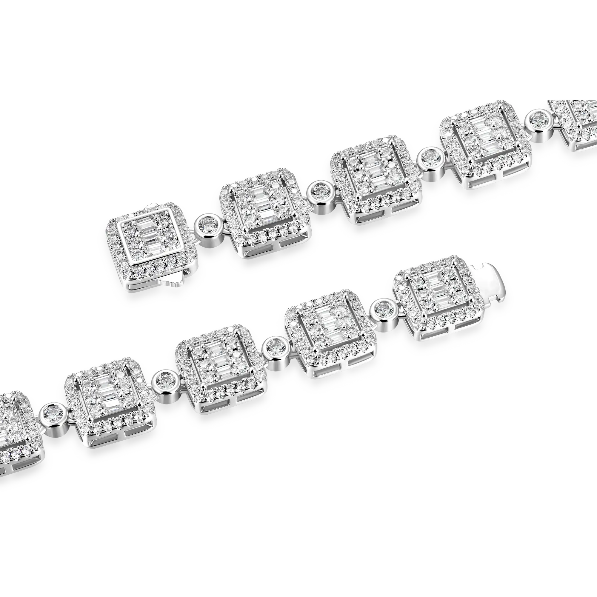 Baguette Cut Mix Tennis Chain - 10mm