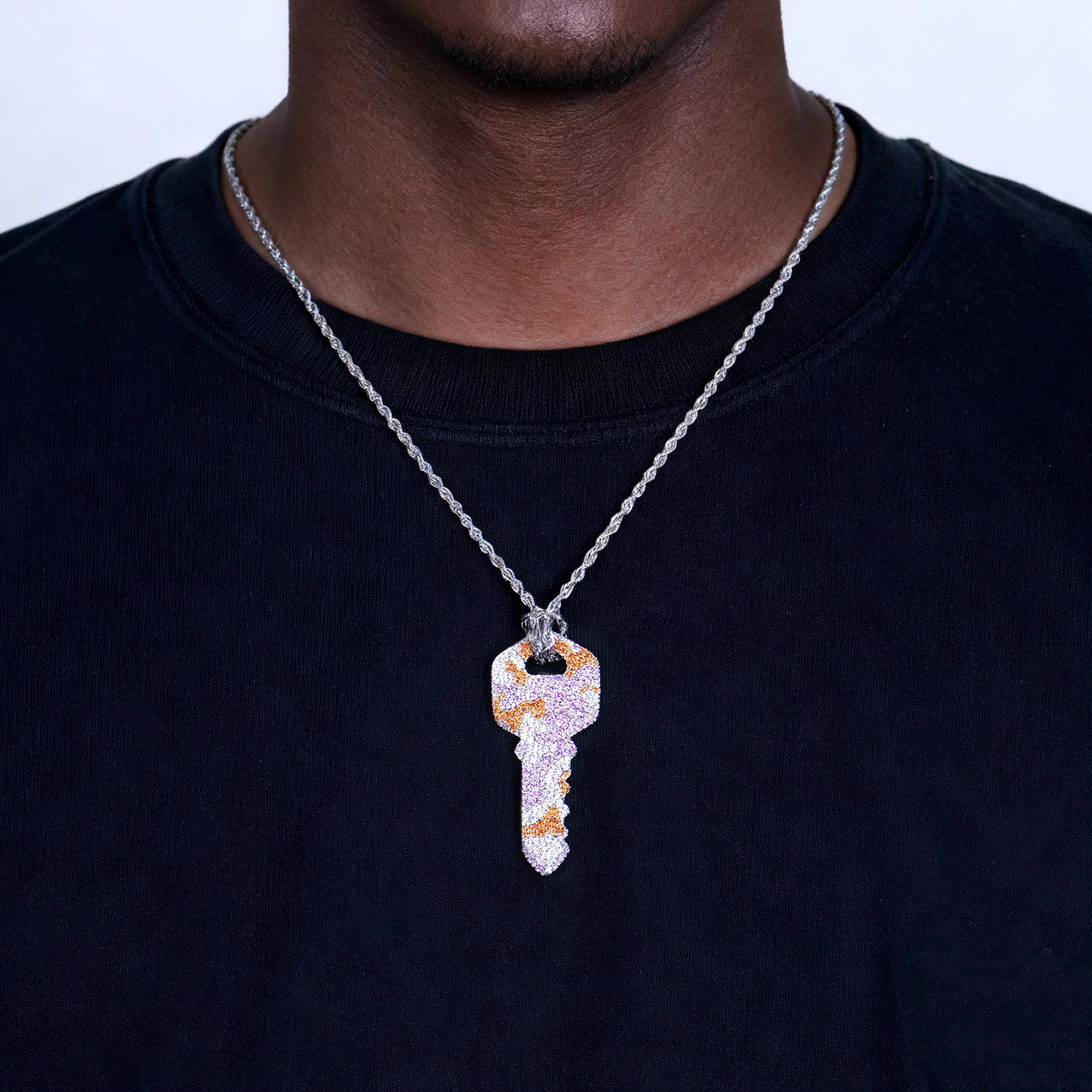 Camo Key Pendant - Pink Camo