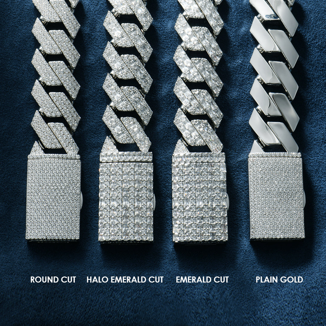 Custom Plain Gold Prong Bracelet - White Gold