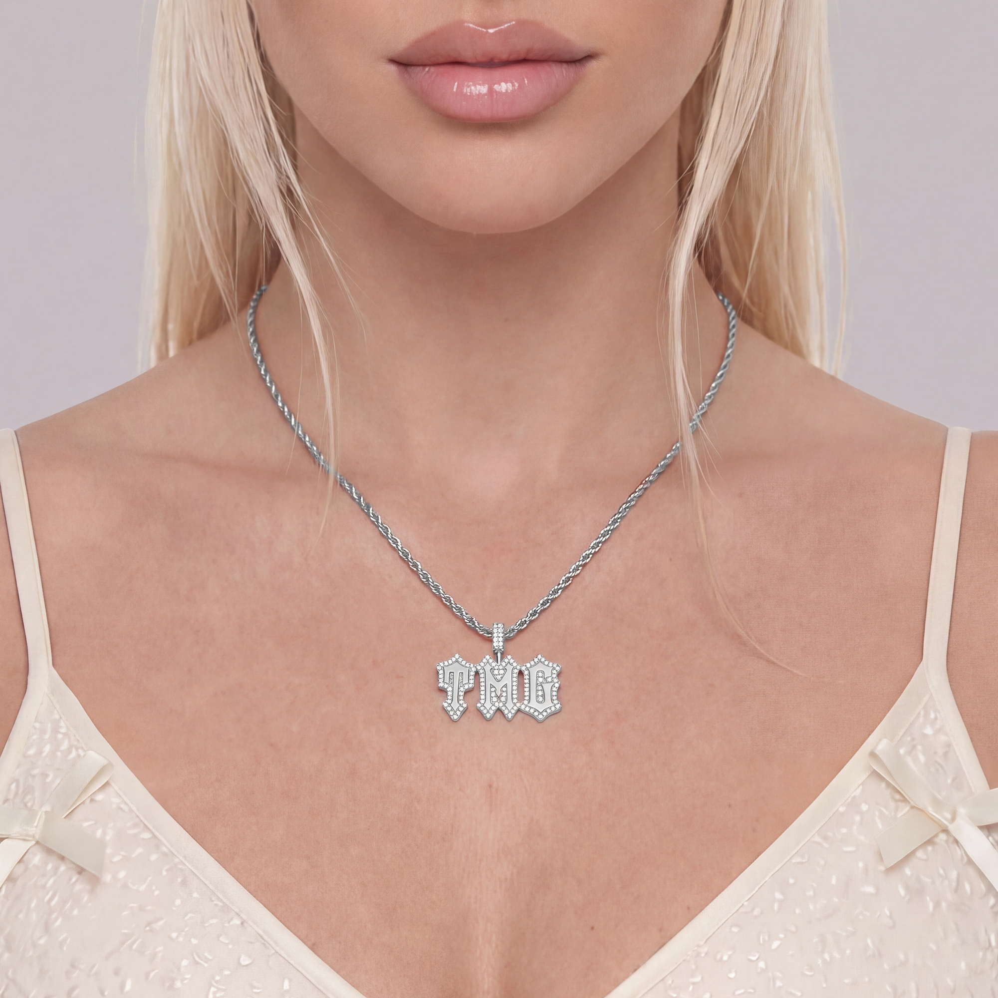 Custom Mini Moissanite Gothic Pendant