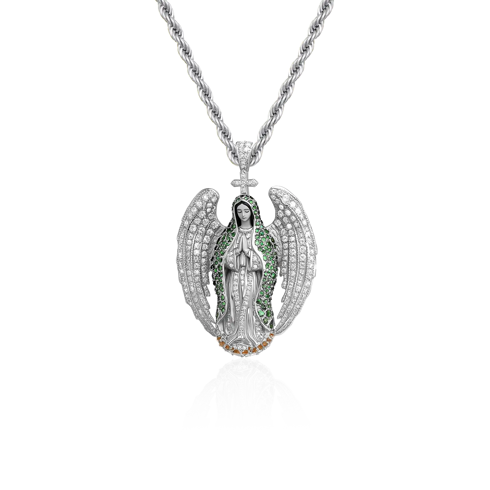 Blessed Mary Winged Pendant