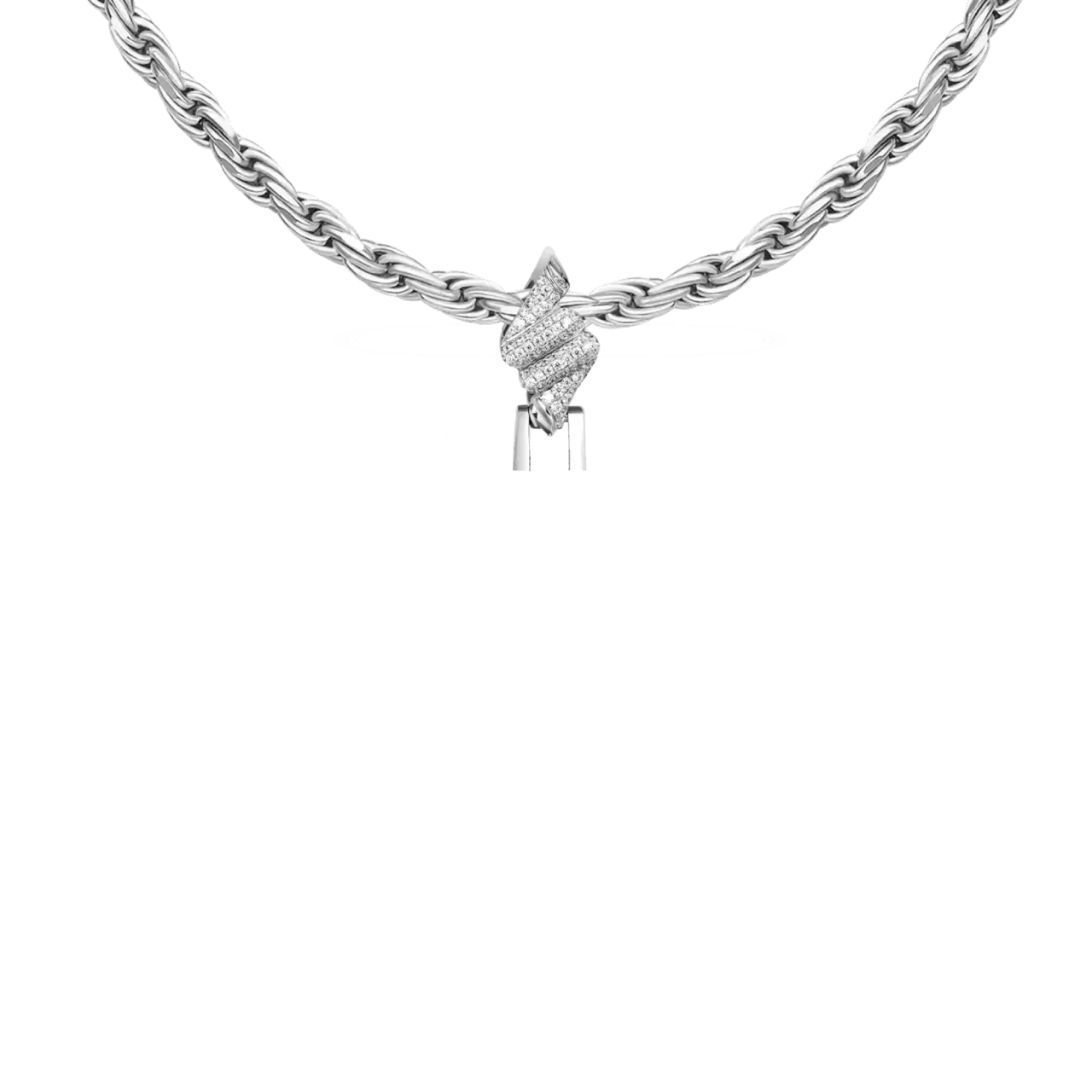 5mm Bail-Custom Rotating Double Sided Moissanite Thorns Photo Necklace Pendant