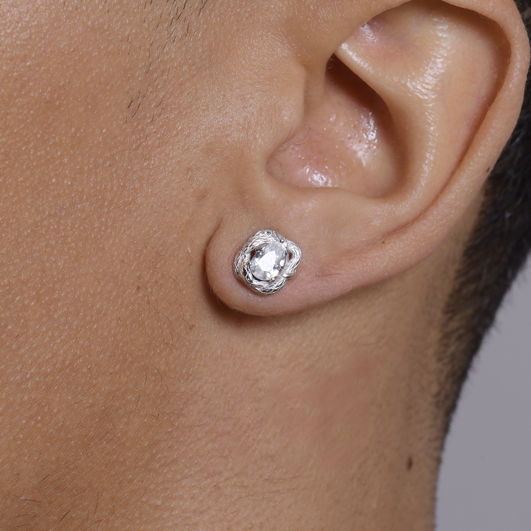 S925 Coiled Snake Stud Earrings