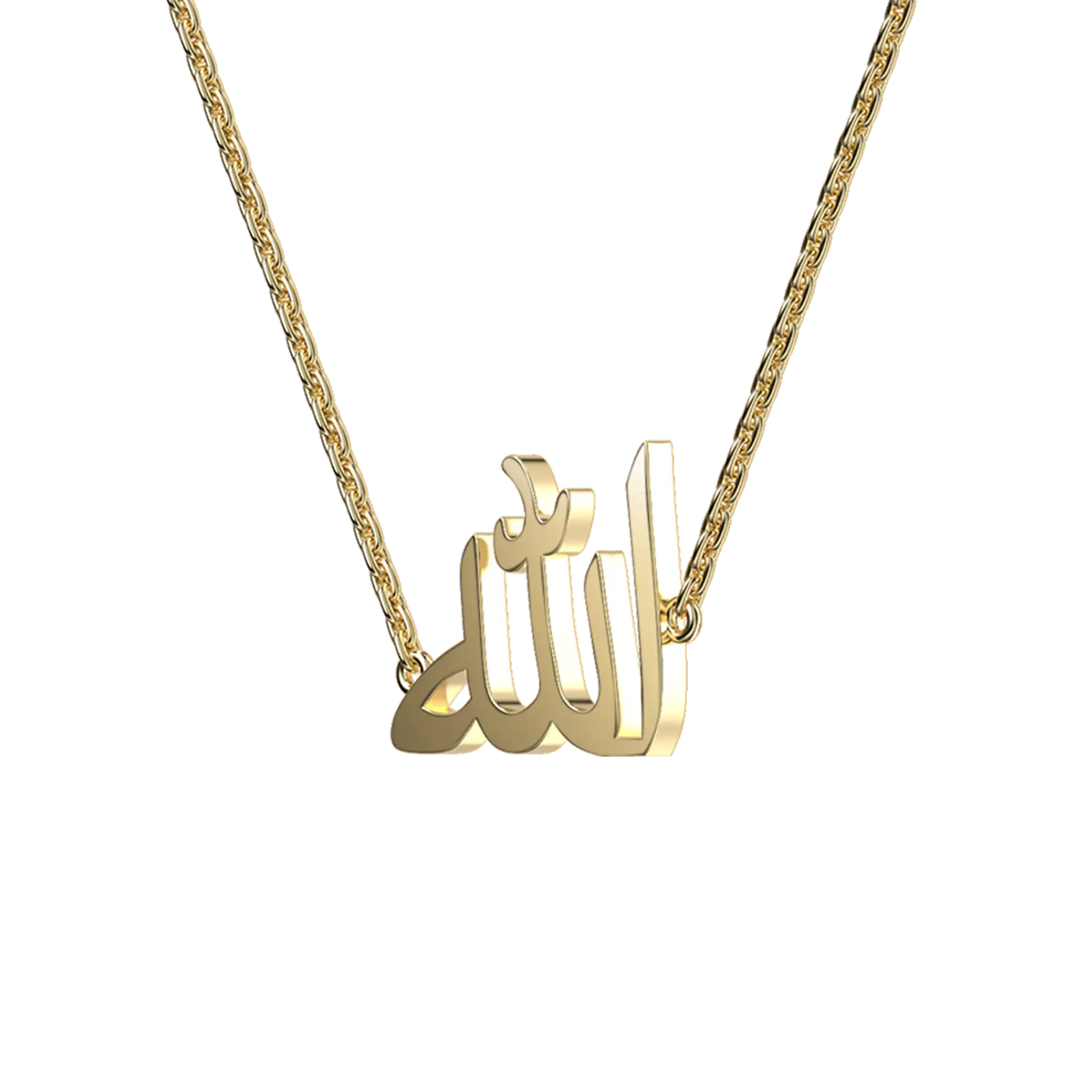 Custom 14K Solid Gold/Sterling Silver Arabic Name Necklace