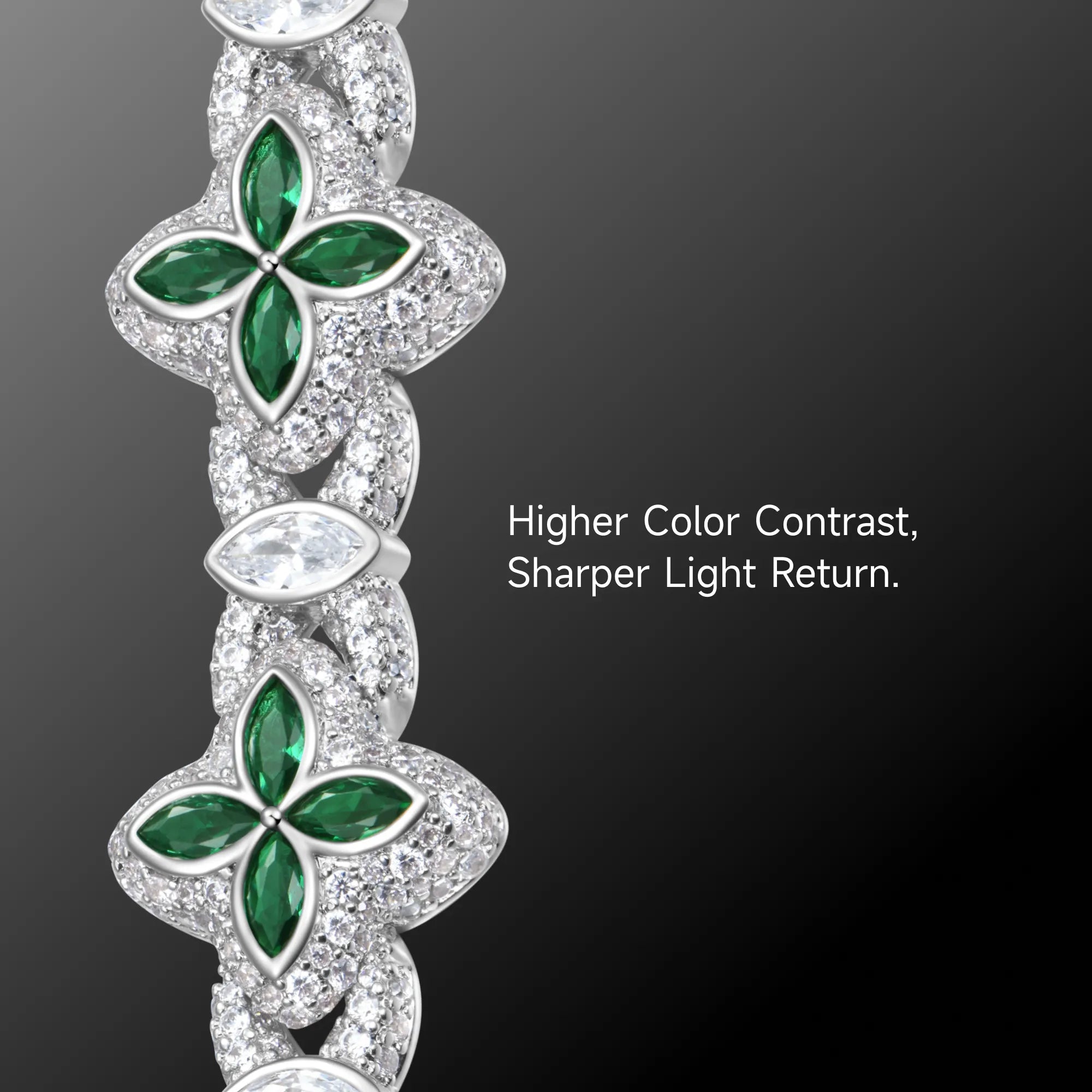 Iced Luminous Clover Bracelet