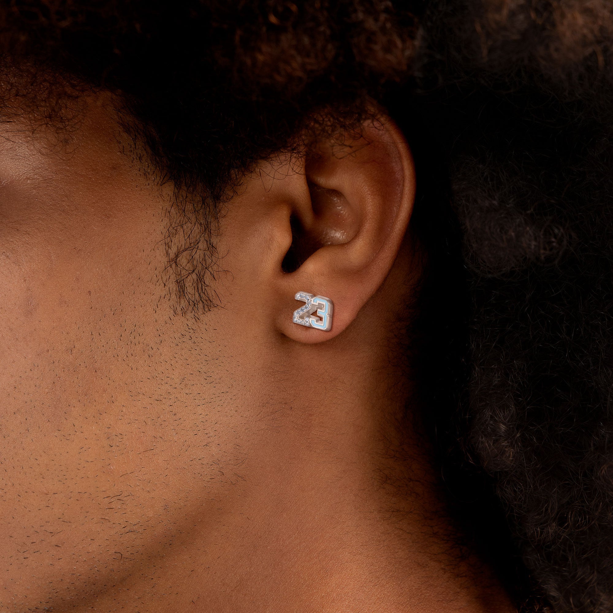Single Number 23 Stud Earring