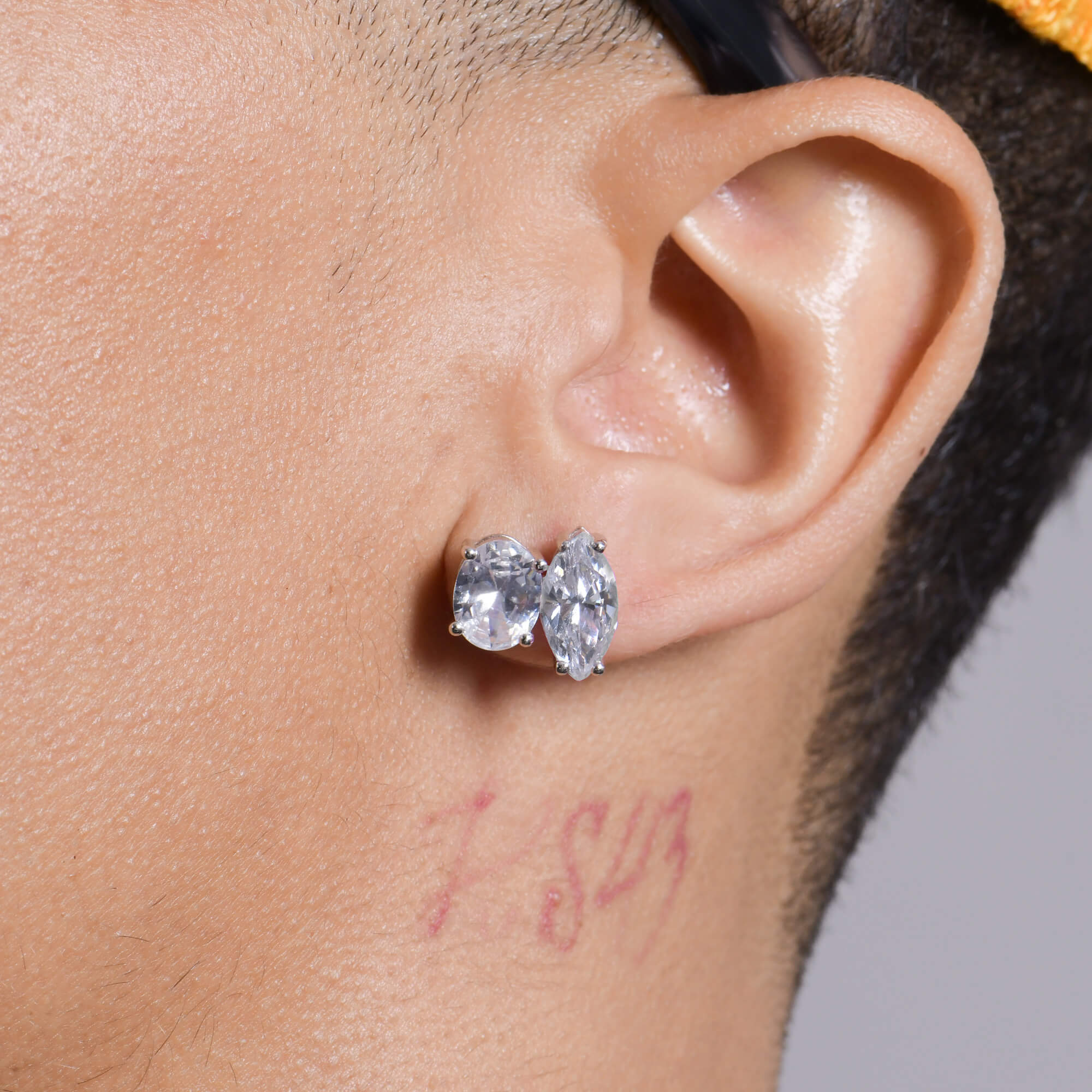 Moissanite S925 Toi et Moi Stud Earrings – Oval & Marquise