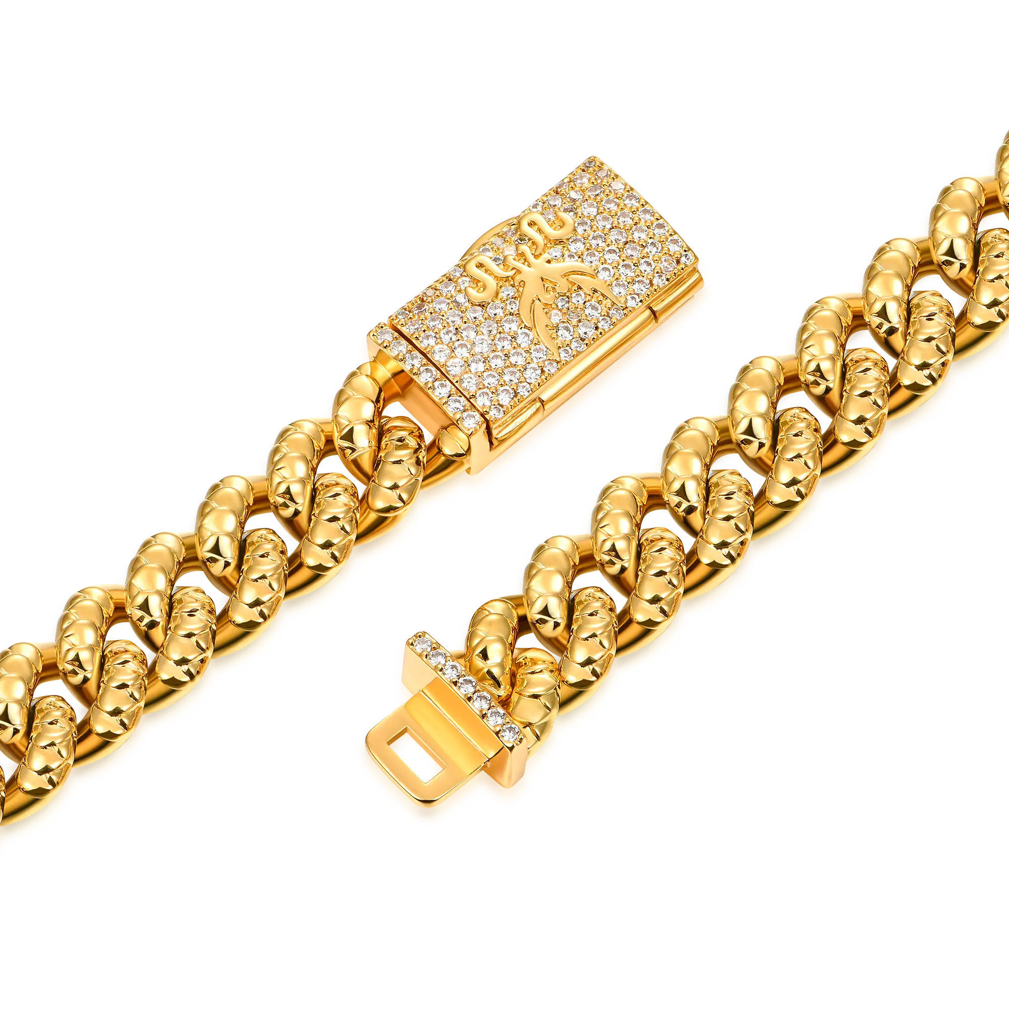 WONG Dragon Box Clasp Miami Cuban Curb Bracelet - 10mm
