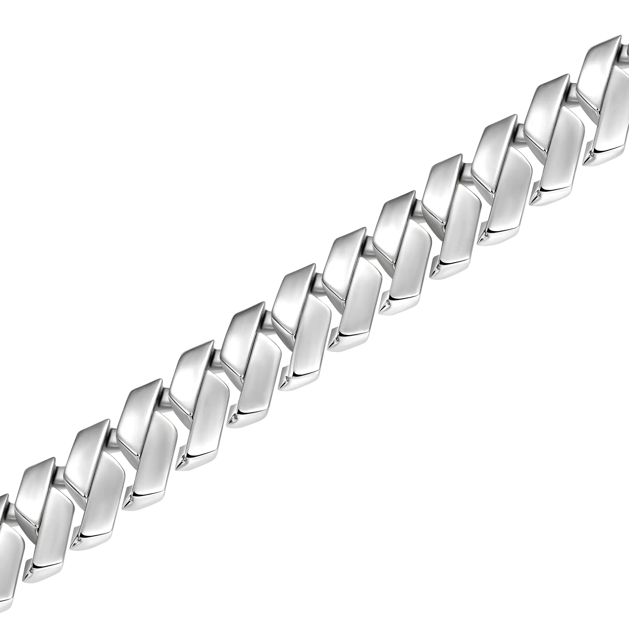 Custom Plain Gold Prong Bracelet - White Gold