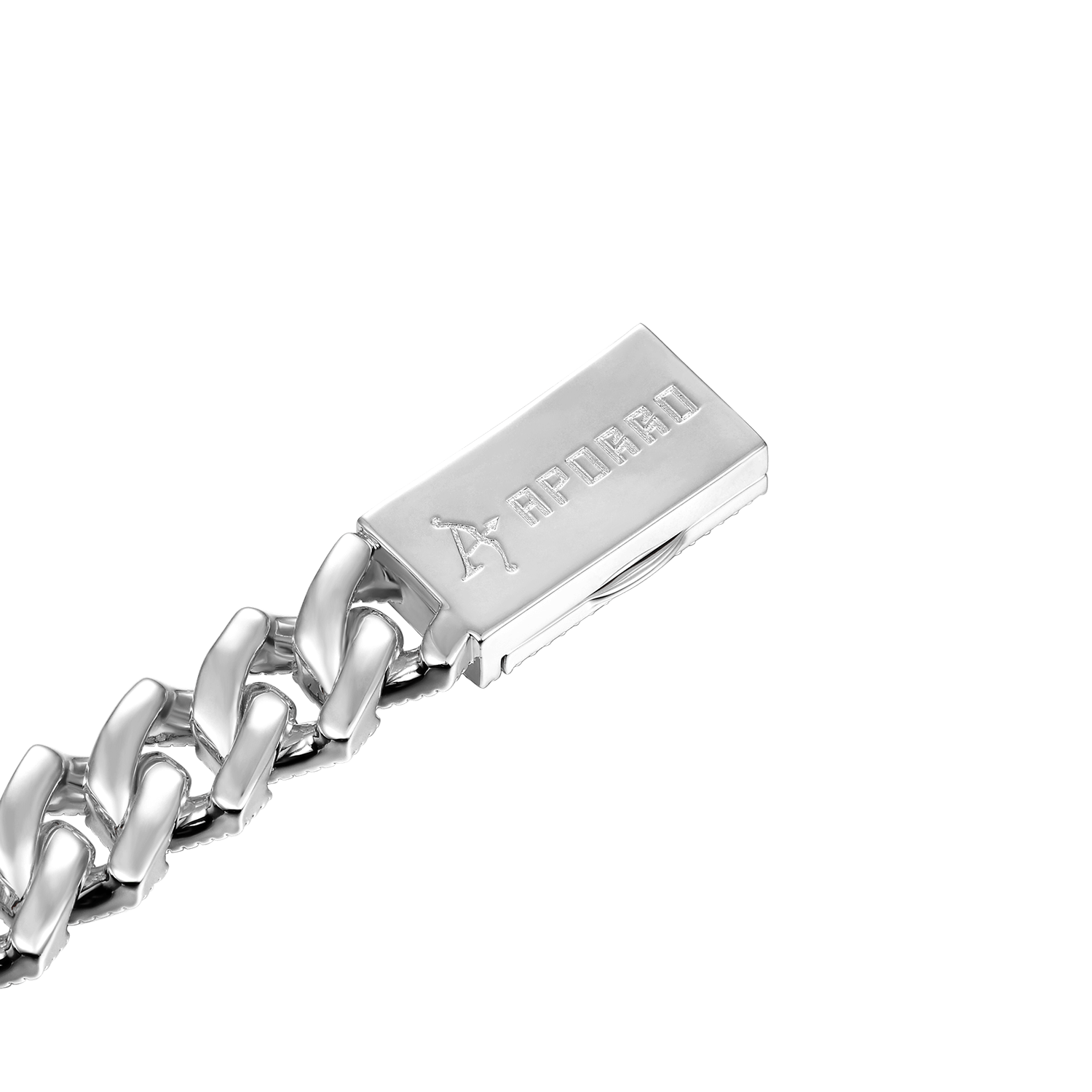 Halo Round Cut Moissanite Prong Cuban Link Bracelet - 12mm