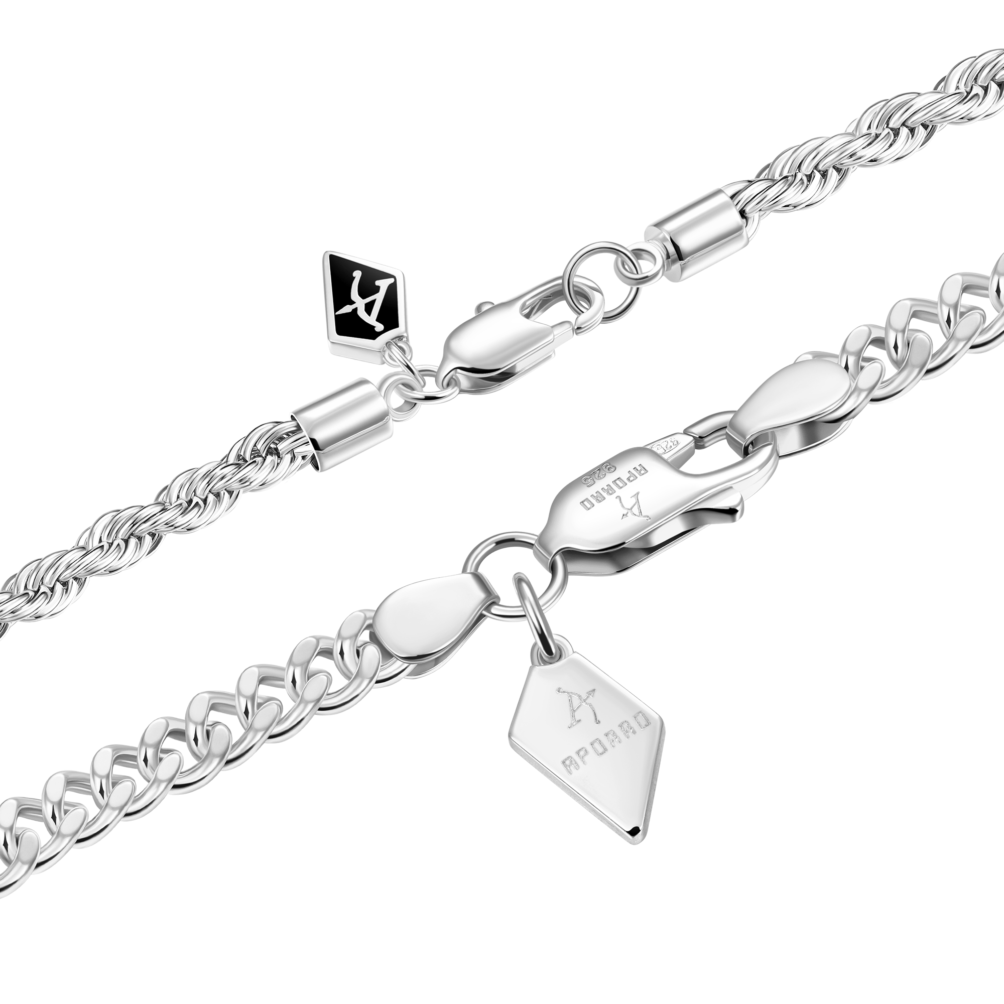 Rope + Cuban Link Bracelet Gift Set