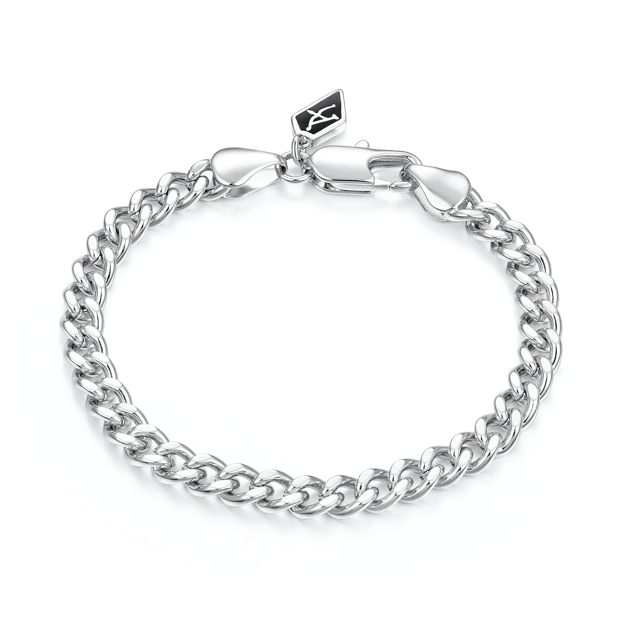 Miami Micro Cuban Curb Bracelet - White Gold