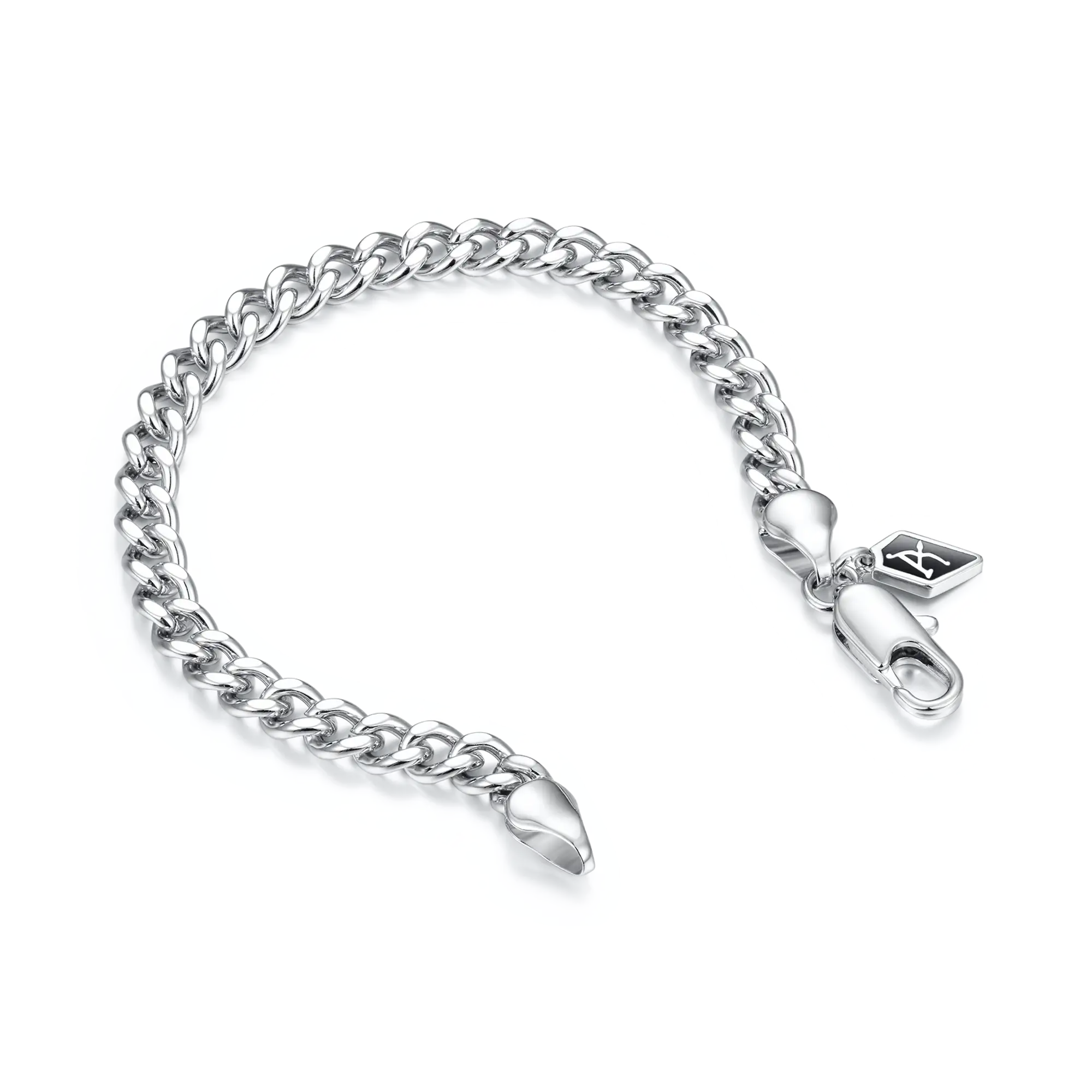 Miami Micro Cuban Curb Bracelet - White Gold