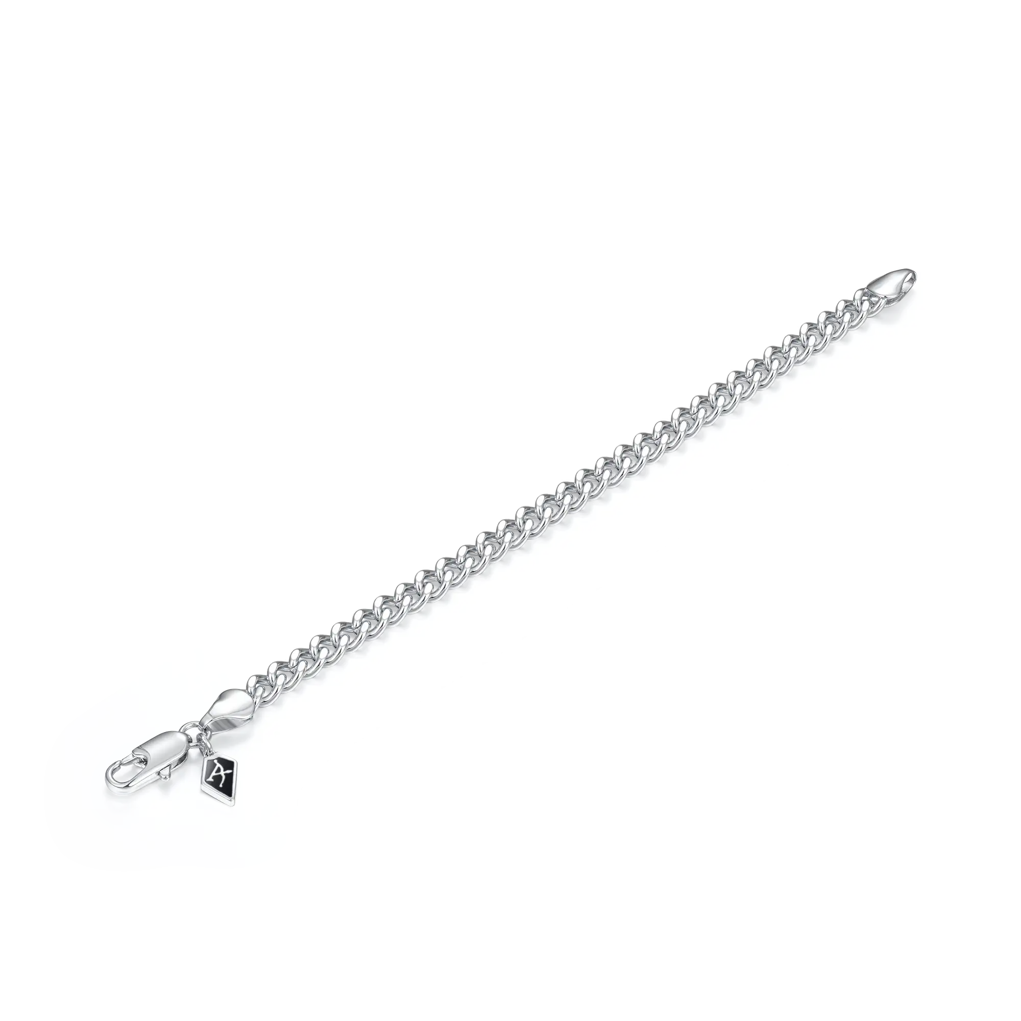 Miami Micro Cuban Curb Bracelet - White Gold