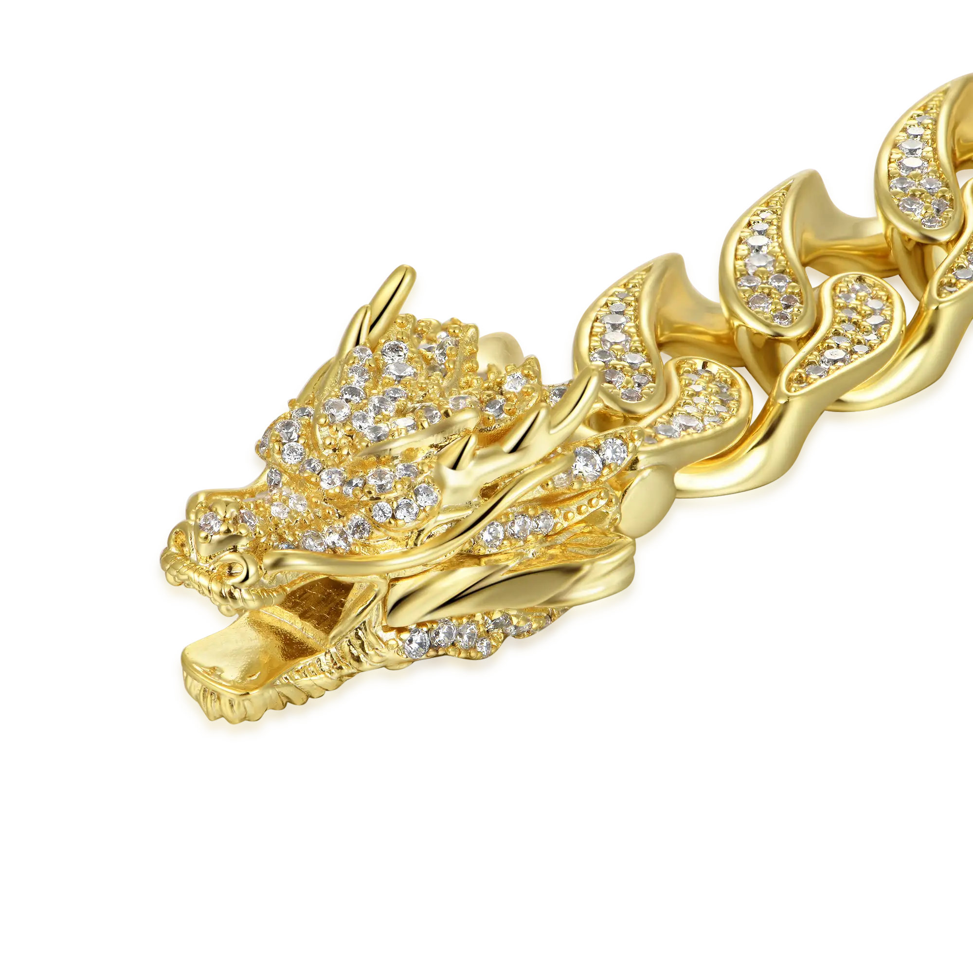 WONG Ⅱ Ridge Iced Out Cuban Bracelet - 12mm