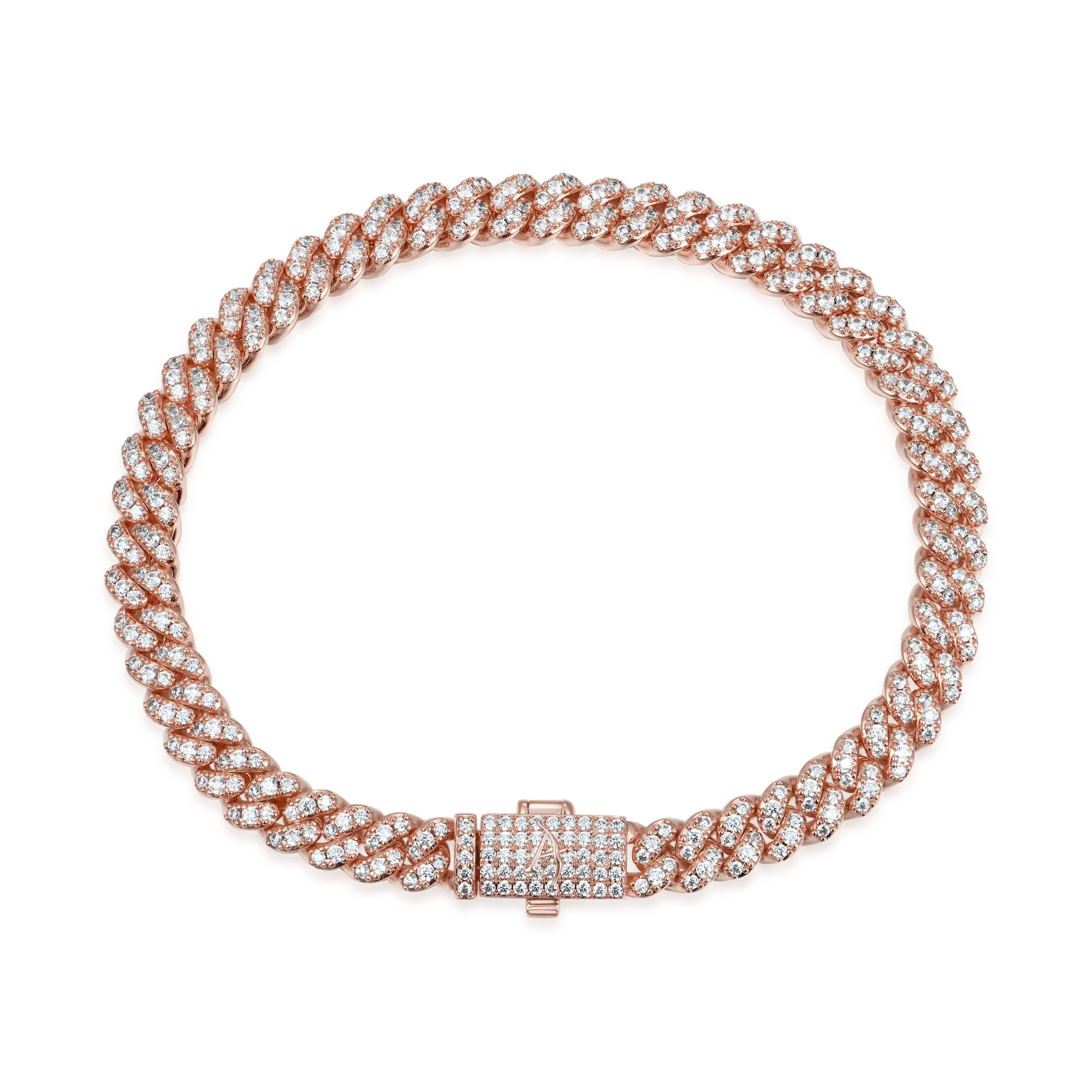 Round Cut Cuban Link Bracelet - 6mm