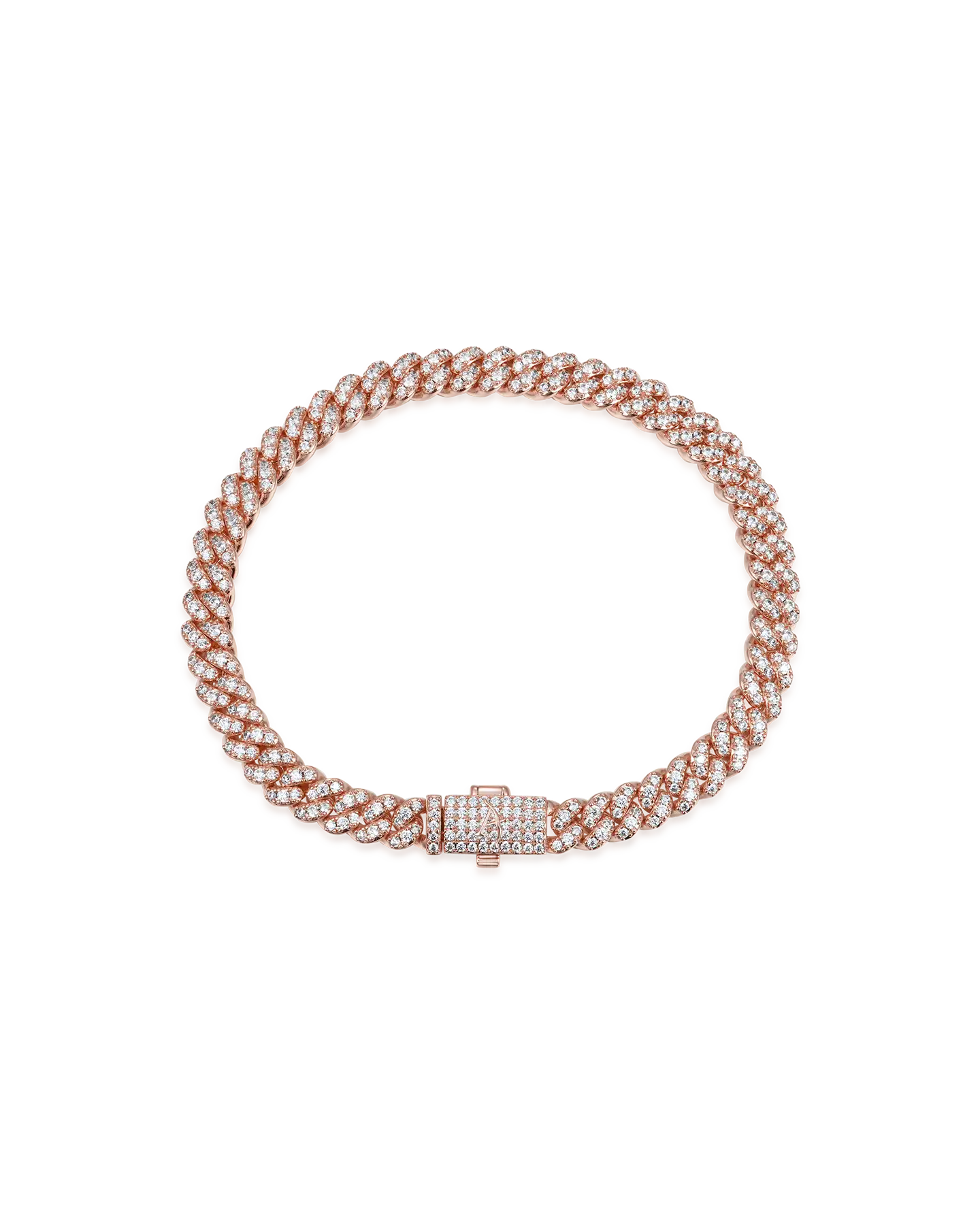 Moissanite Round Cut Cuban Link Bracelet - 6mm