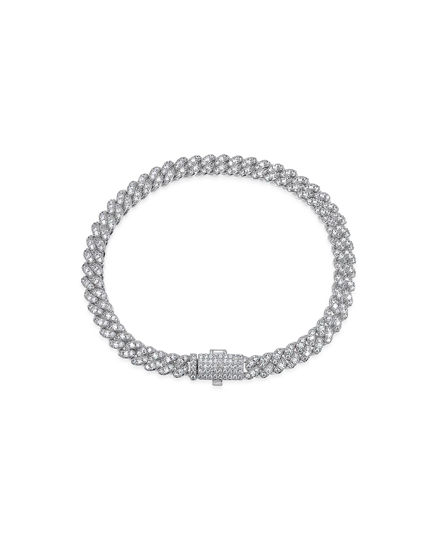 Moissanite Round Cut Cuban Link Bracelet - 6mm