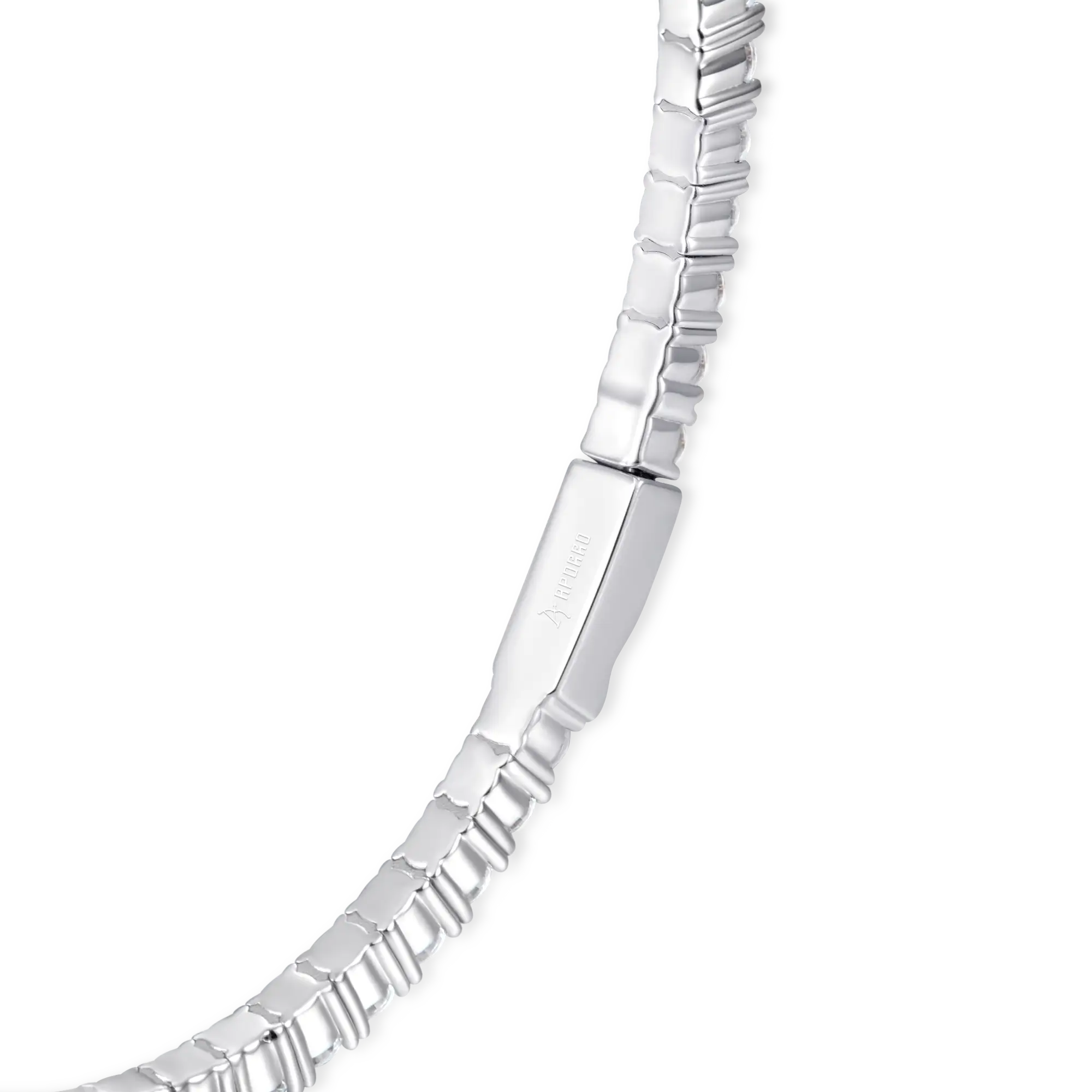 Spring Tennis Bracelet & Rope Bracelet Set - White Gold