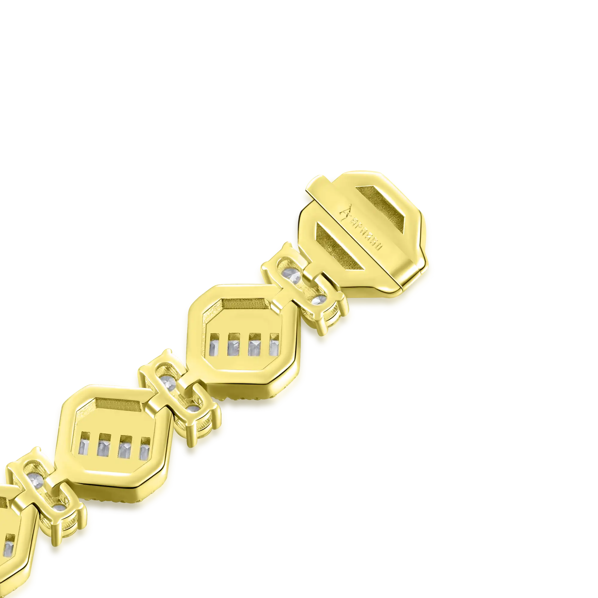 Moissanite Octagon Mix Cut Tennis Bracelet - 8mm