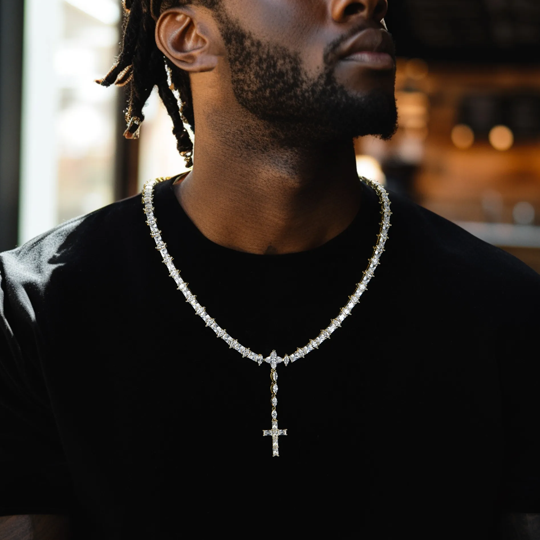 Iced Divine Rosary Necklace