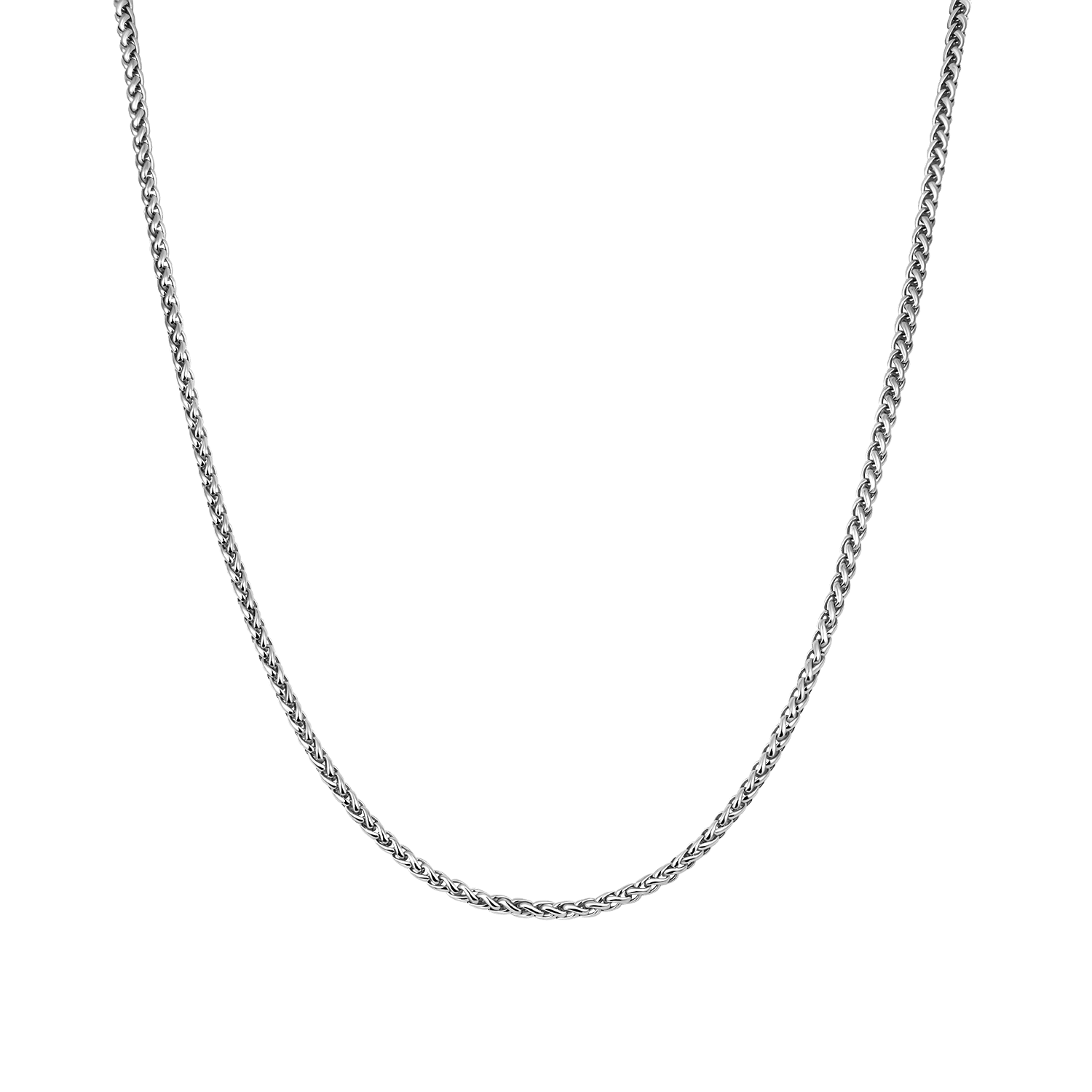 22" White Gold Franco Chain - 2.5mm