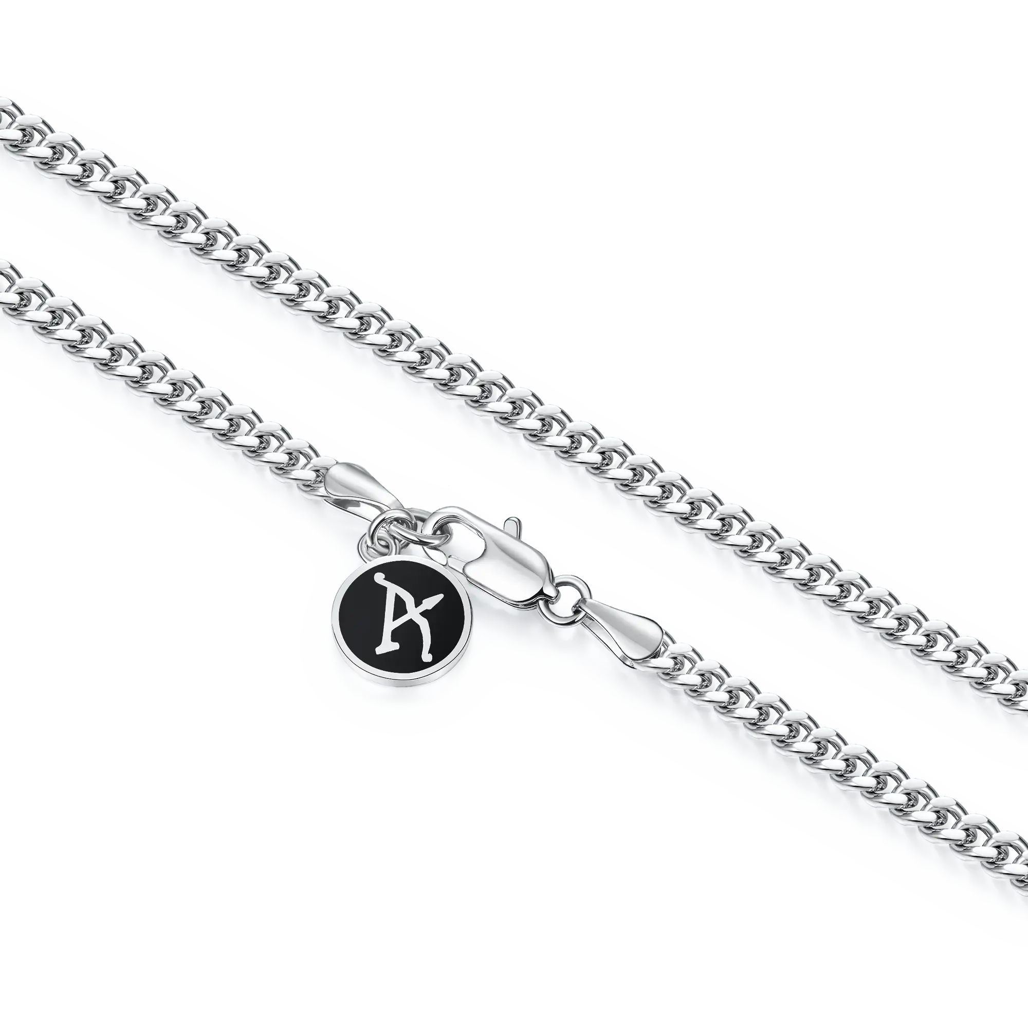 Women's 3.5mm&8mm Miami Micro Cuban Curb Chain - White Gold