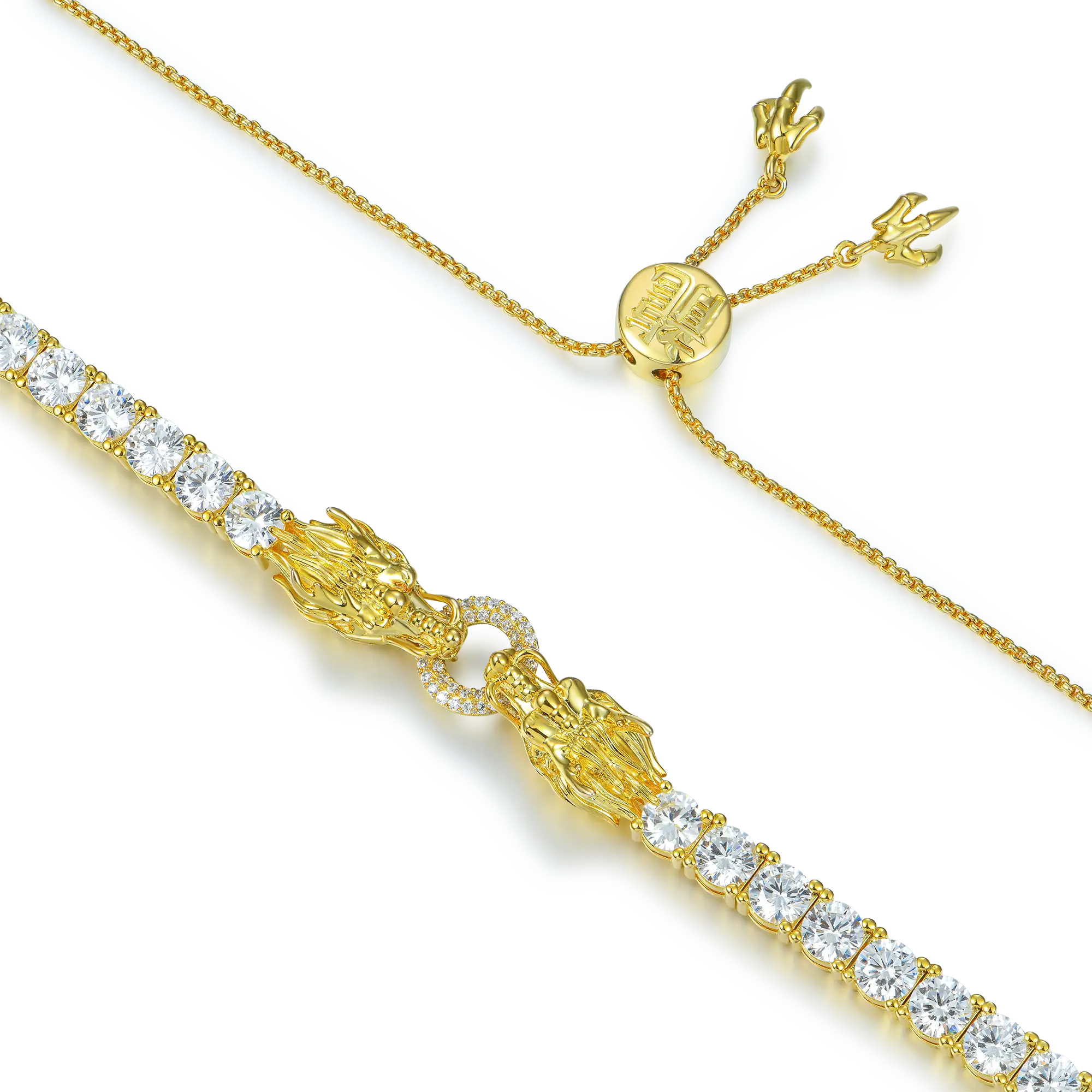 WONG Adjustable Double Dragon Tennis Chain - 5mm