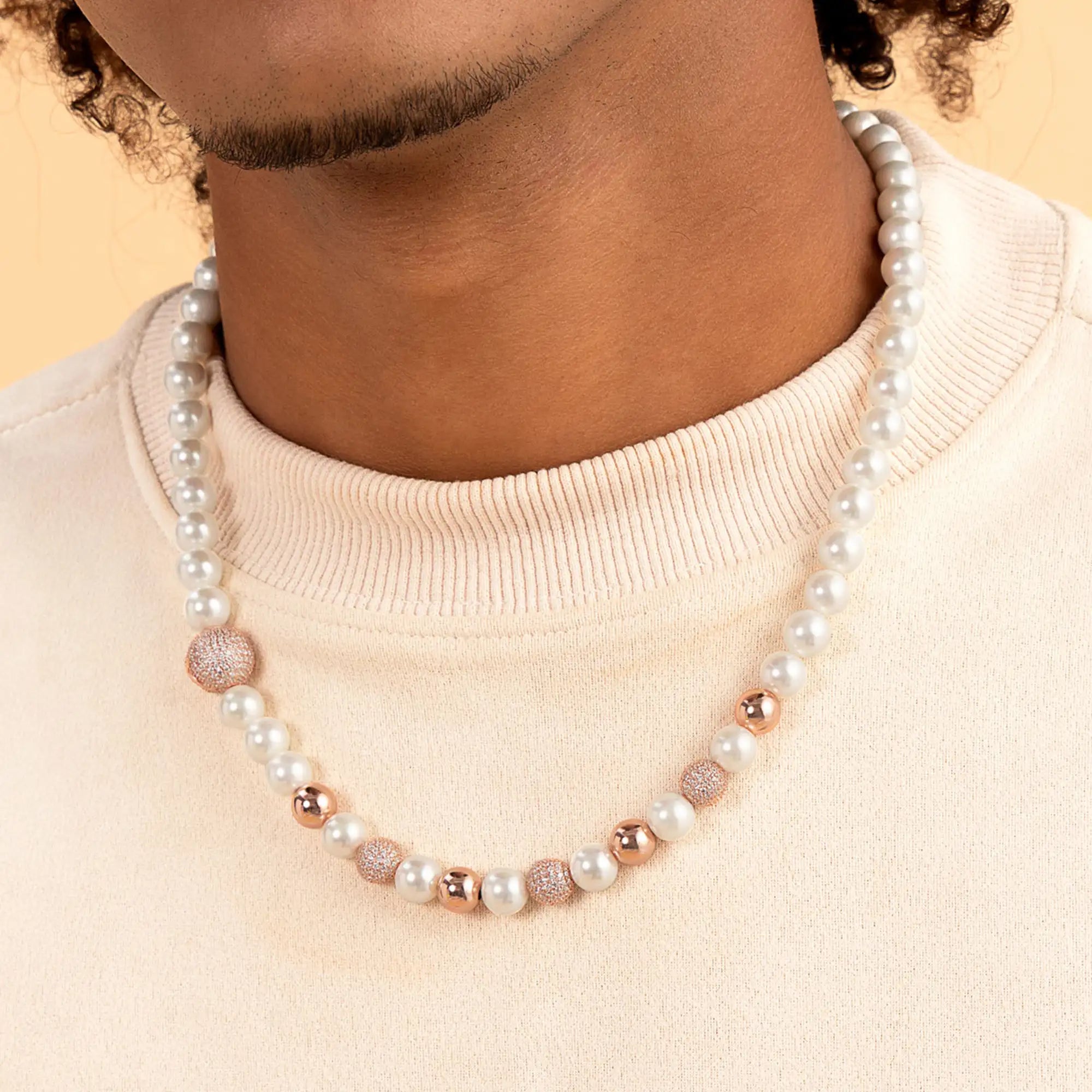 WONG Dragon Pearl and Bead Adjustable Necklace - 8mm