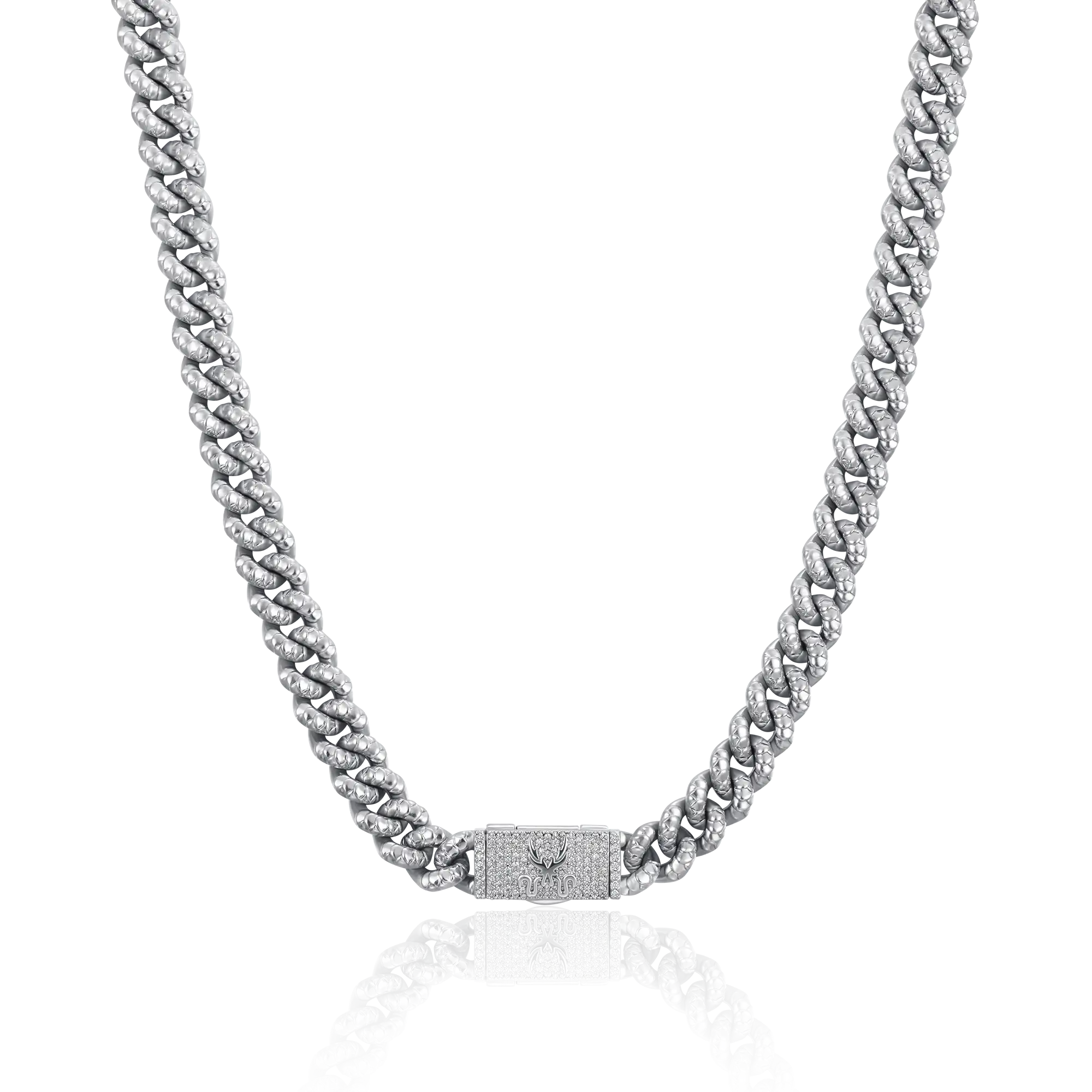 WONG Dragon Box Clasp Miami Cuban Curb Chain - 10mm