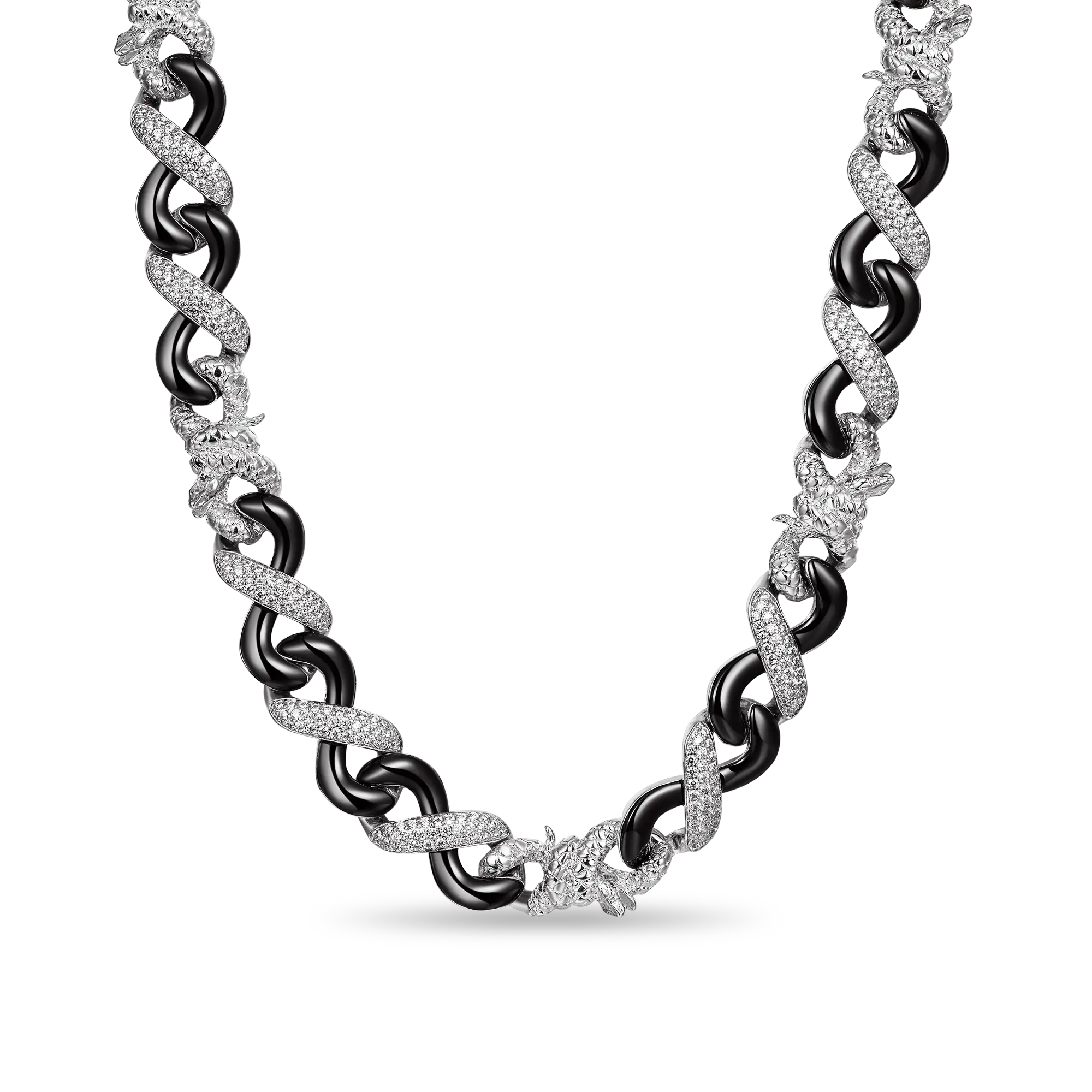 Infinity Two-tone Snake Clasp Chain - 12mm