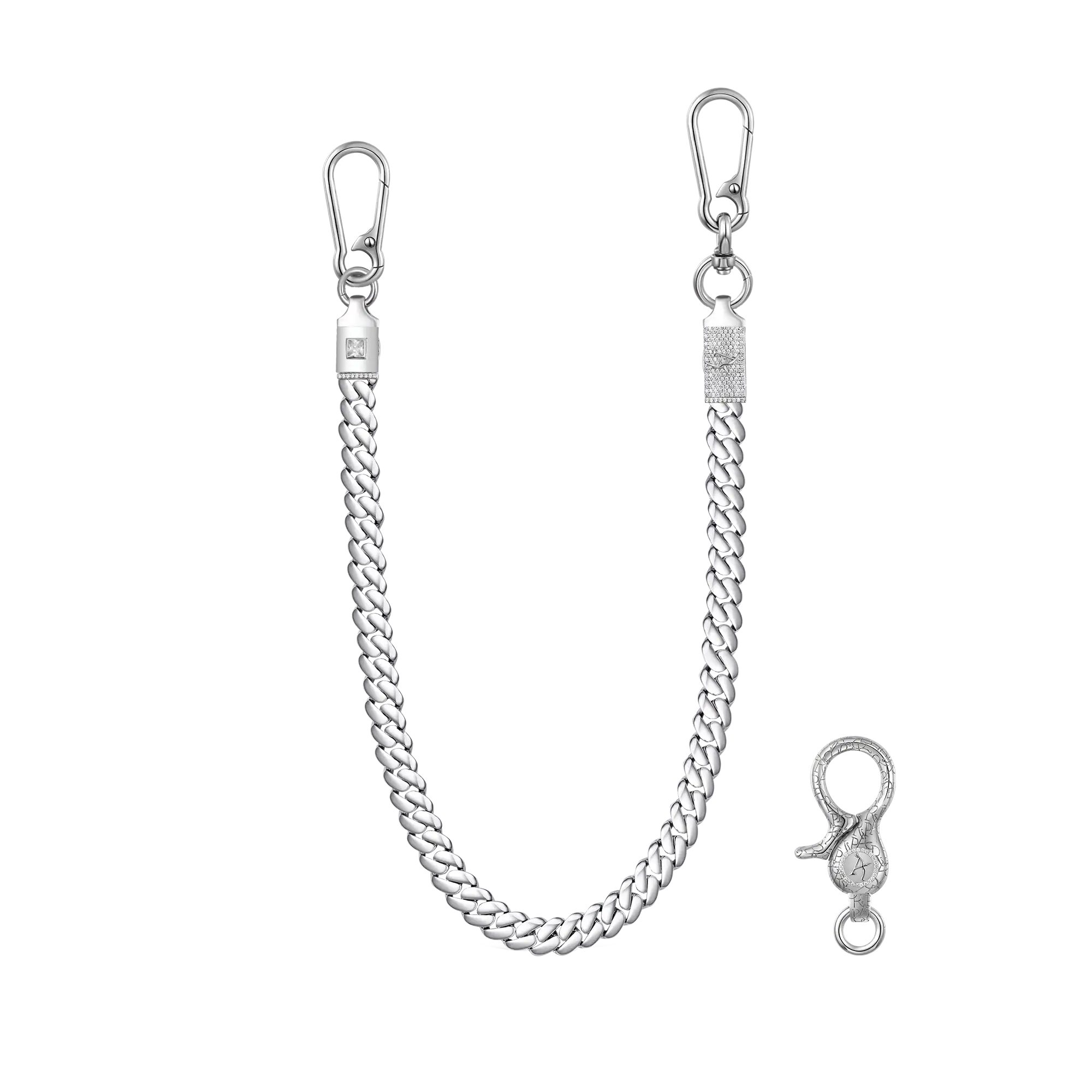 Solid Miami Cuban Chain & Wallet Chain - 12mm