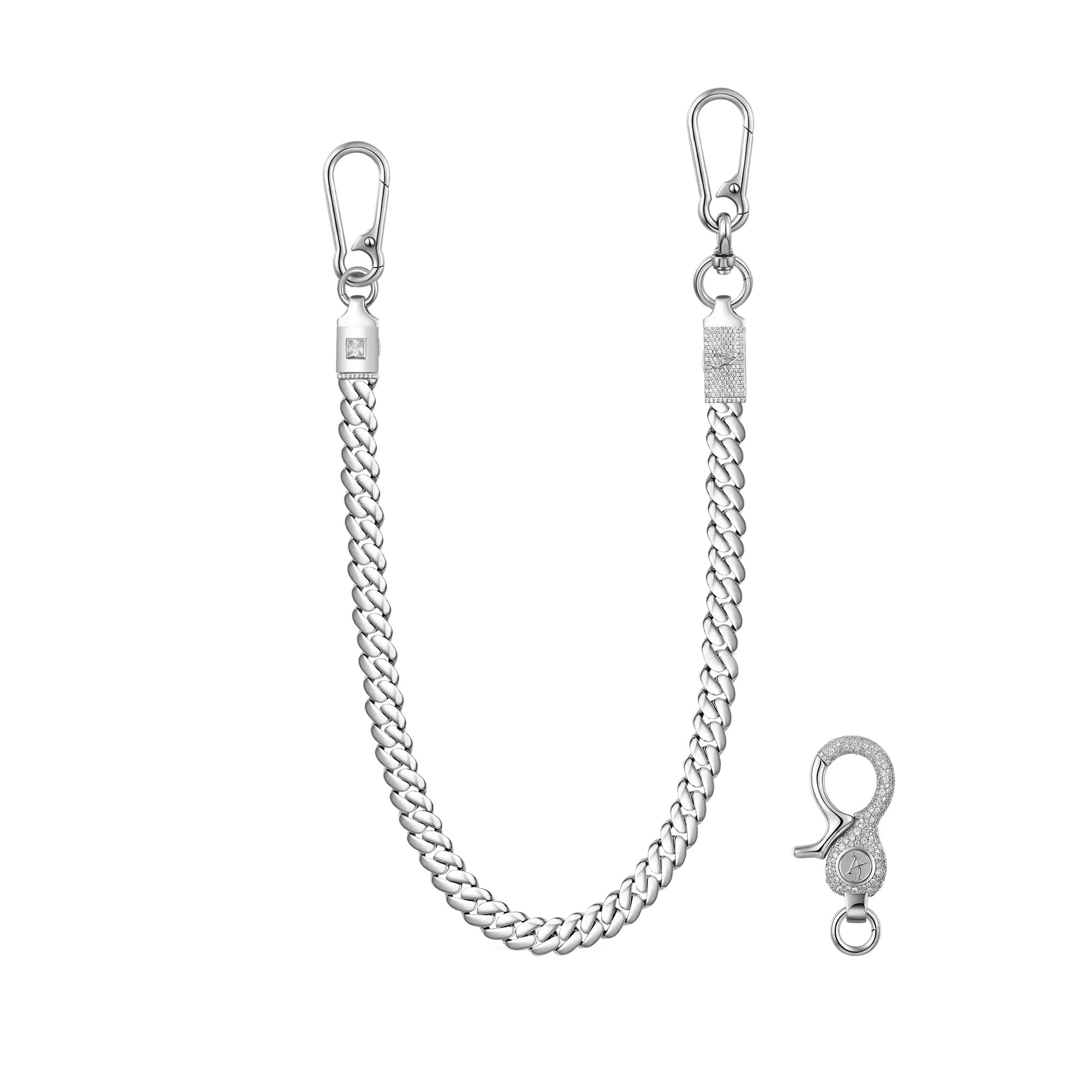 Solid Miami Cuban Chain & Wallet Chain - 12mm