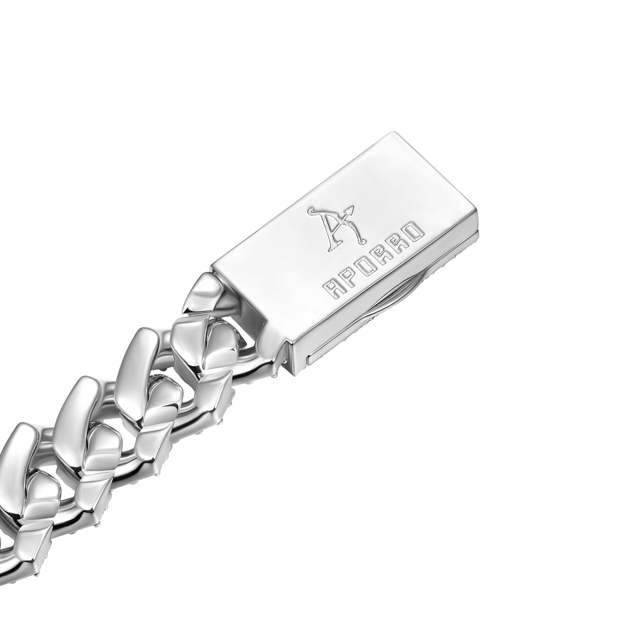 Emerald Cut Prong Cuban Link Chain - 15mm