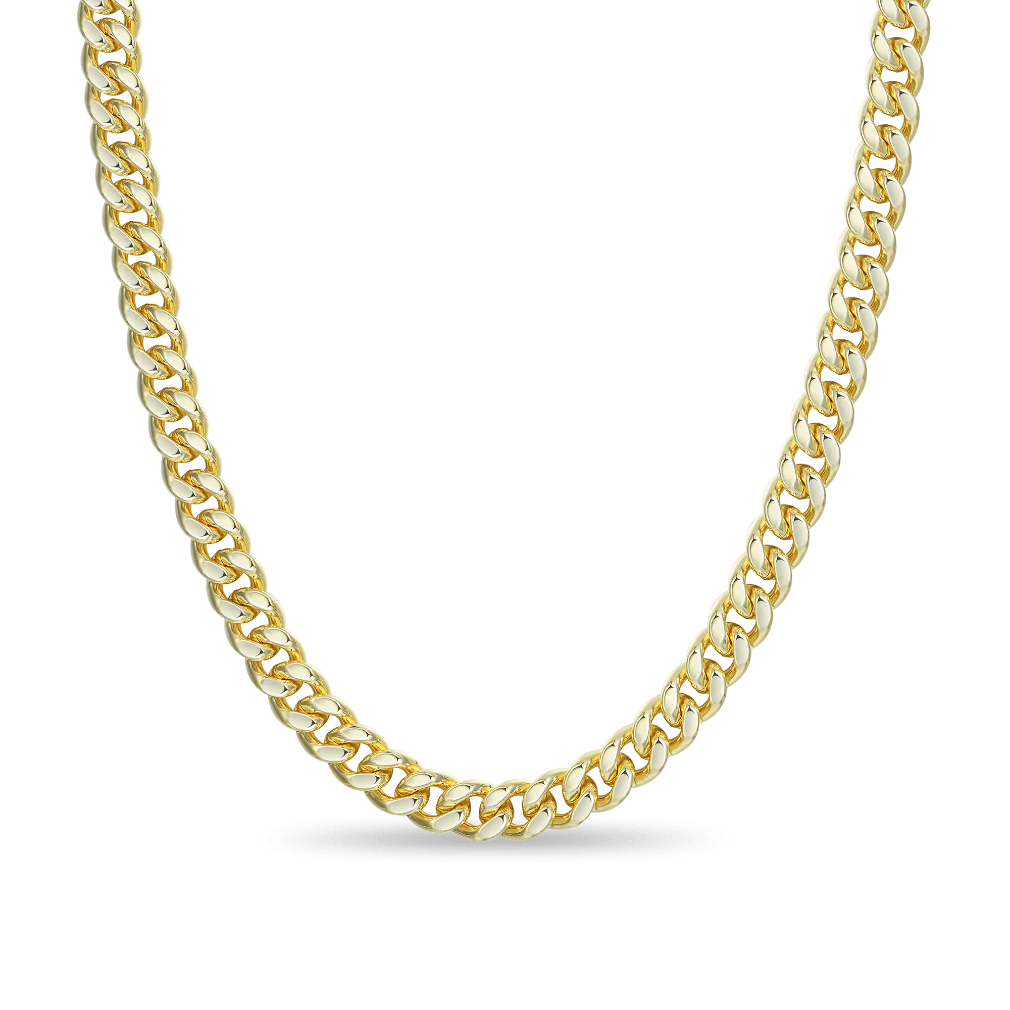 Women's 3.5mm&8mm Miami Micro Cuban Curb Chain - Yellow Gold