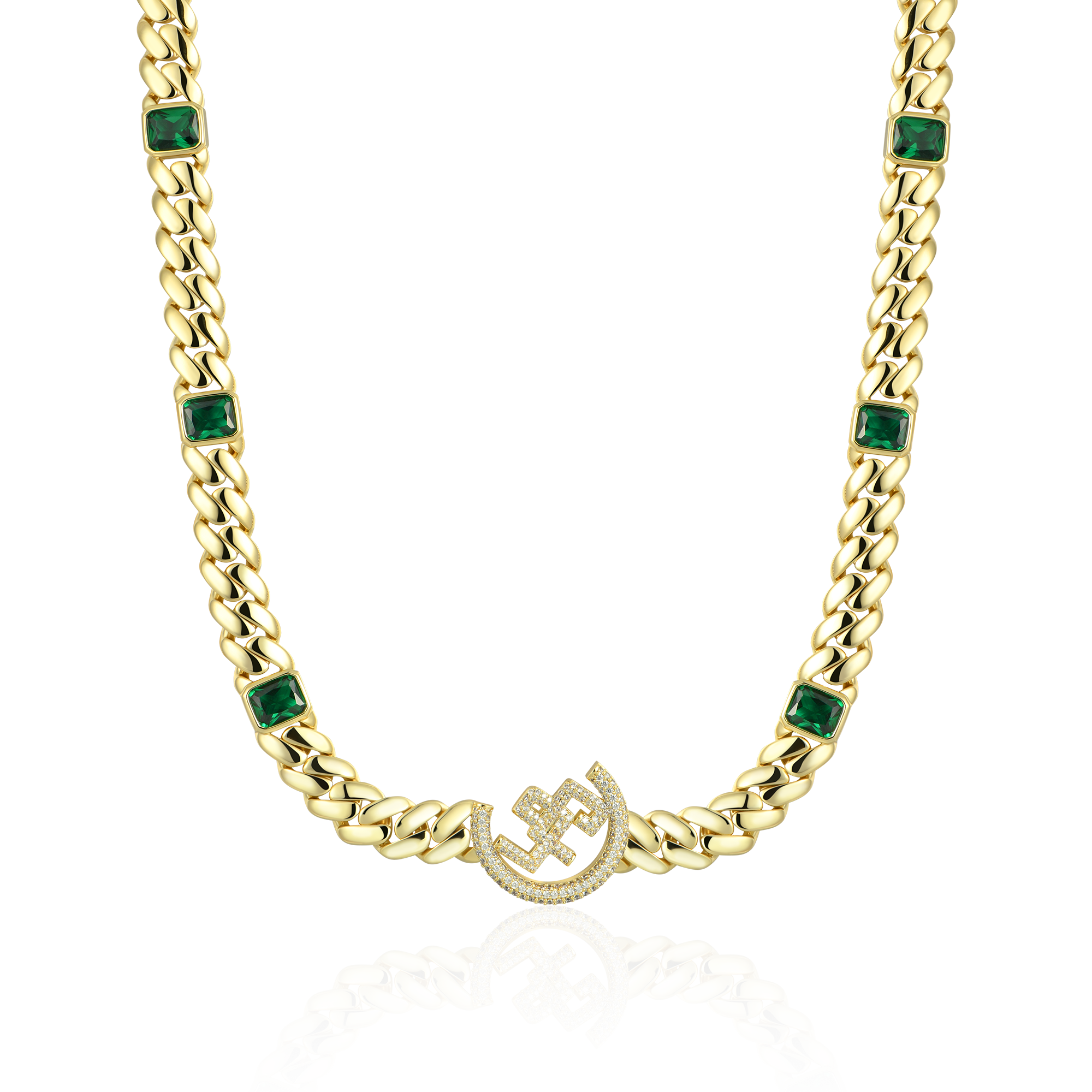 APORRO X GG Emerald Cuban Chain - 12mm