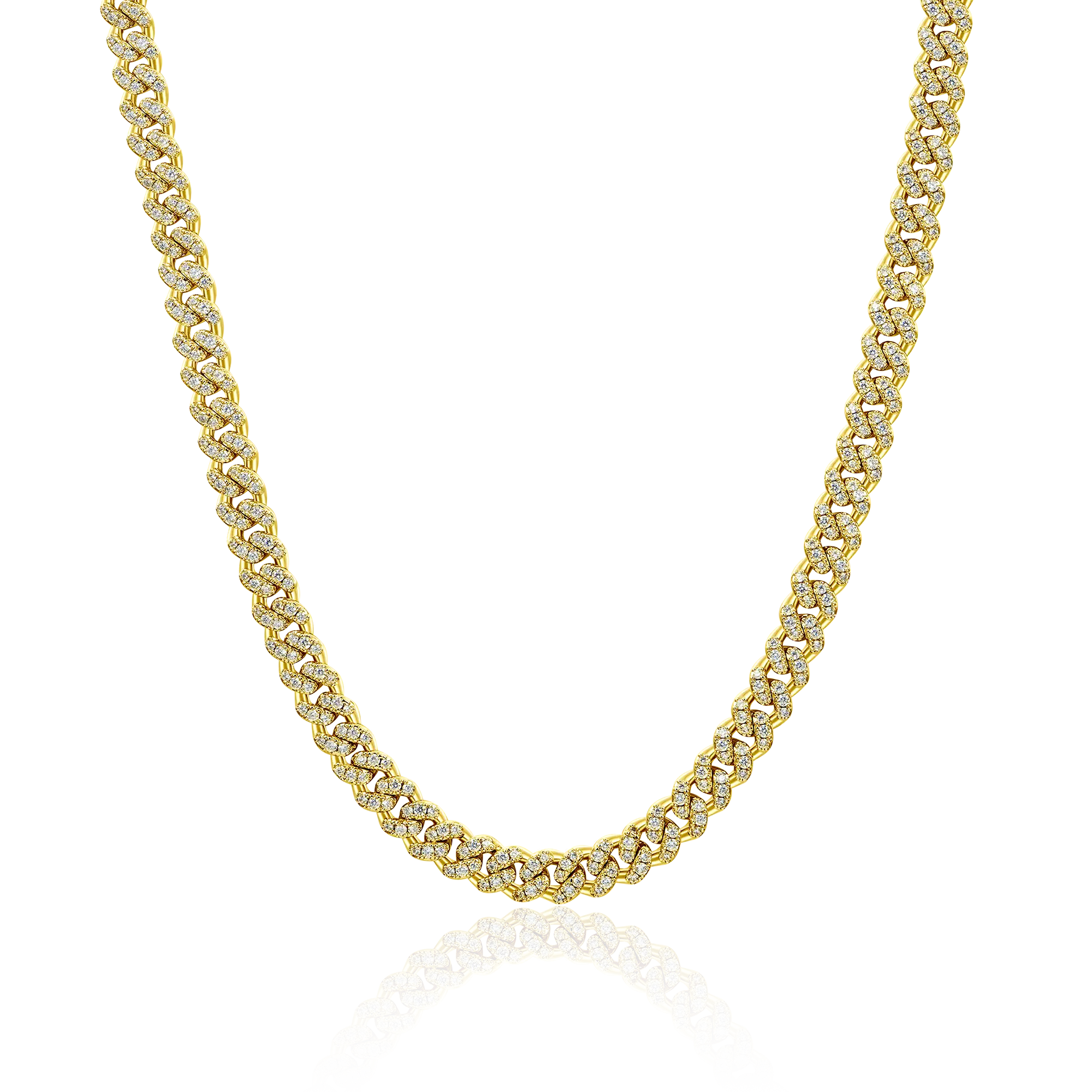 Micro Round Cut Cuban Link Chain - 6mm