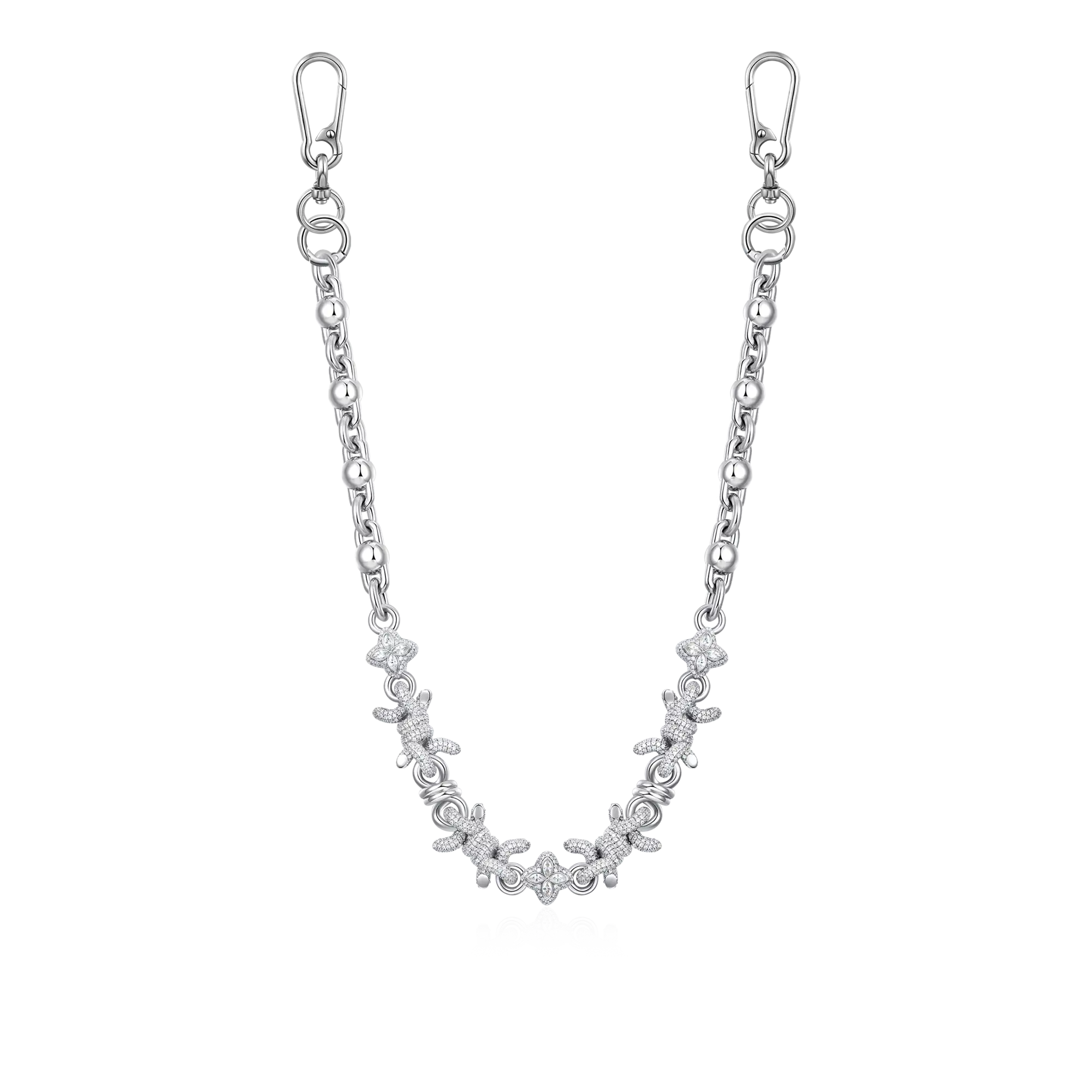 Barbed Clover Chain & Wallet Chain