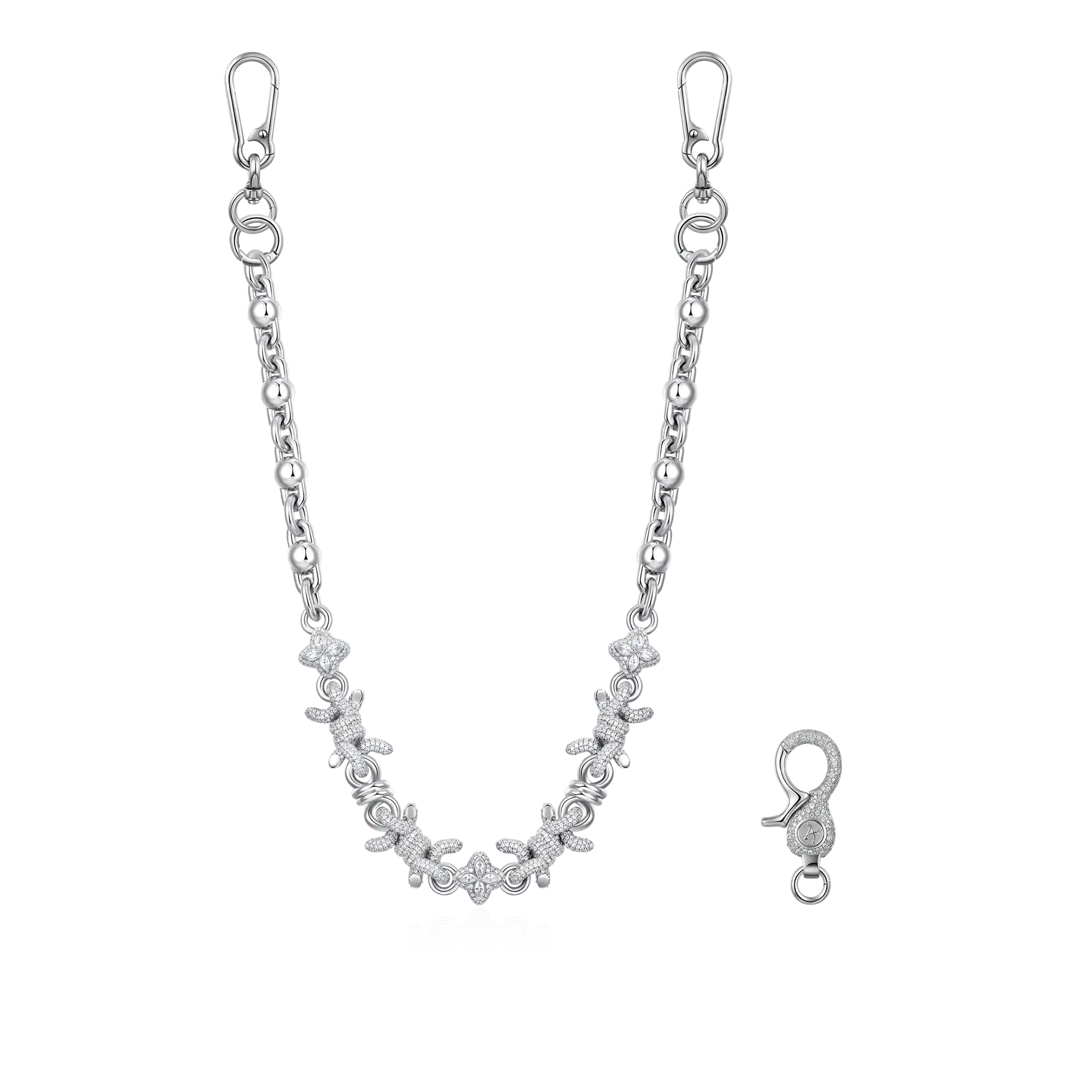 Barbed Clover Chain & Wallet Chain