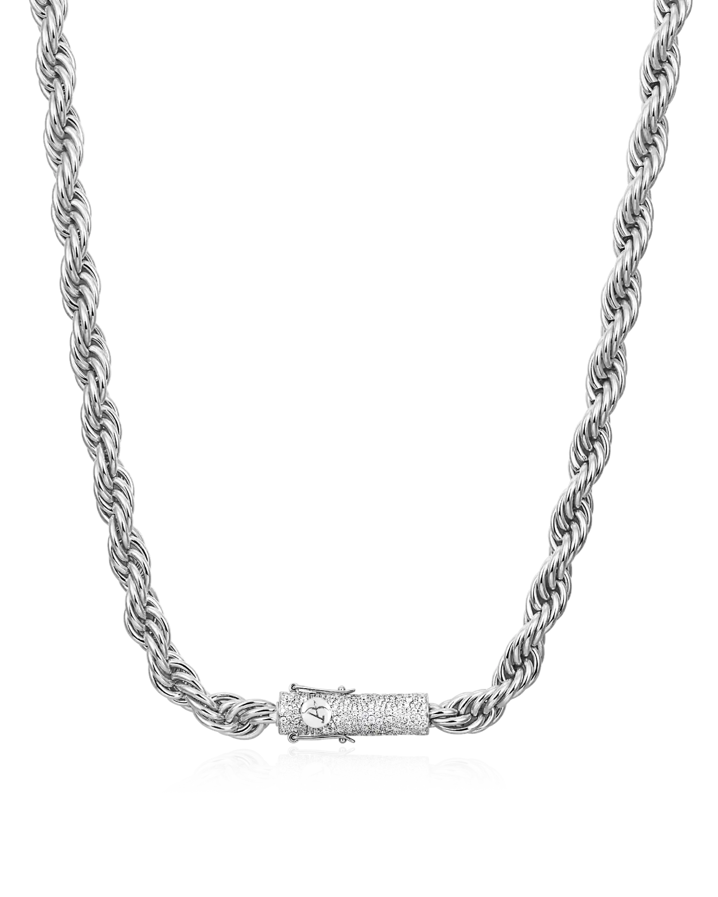 Rope Chain With Iced Clasp - 10mm