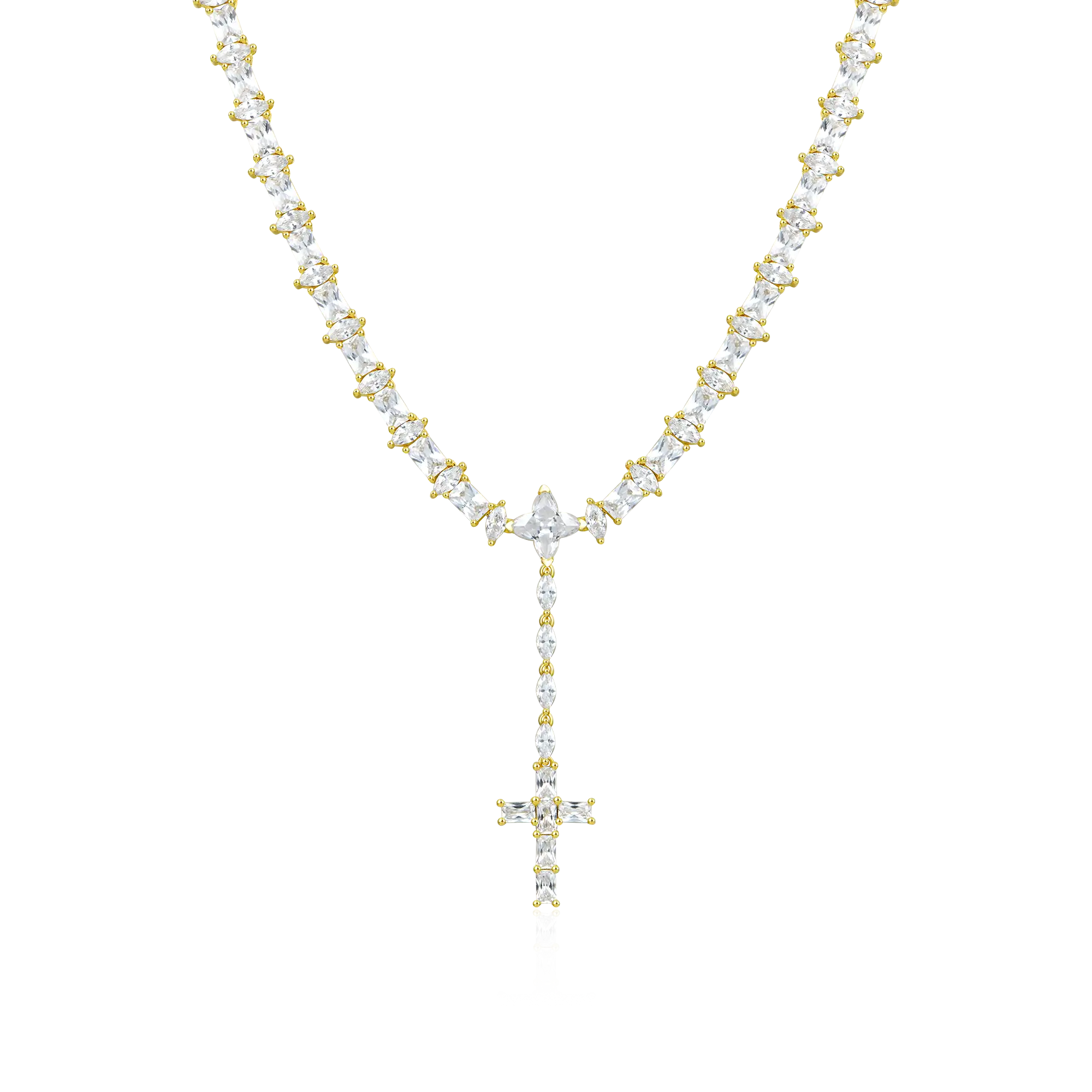 Women's Iced Divine Rosary Necklace