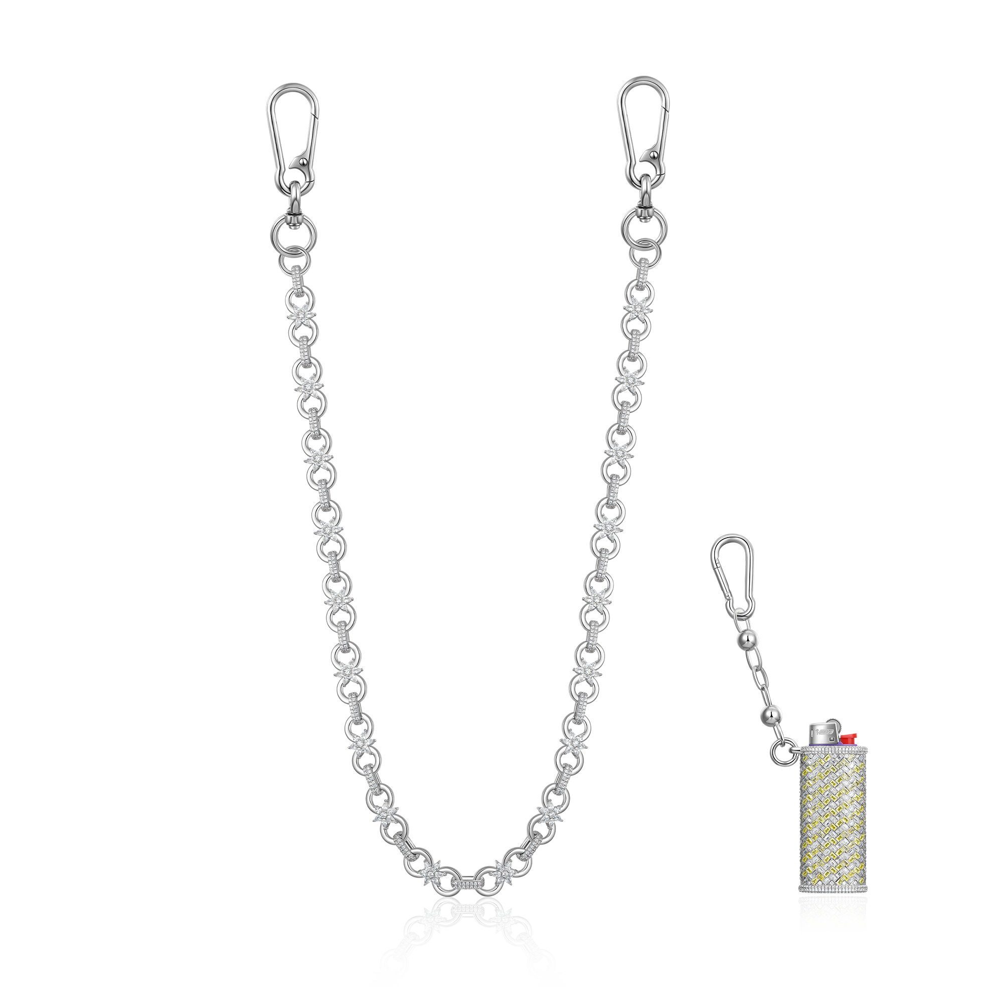 Infinity Bloom Chain & Wallet Chain + Lighter Case Set
