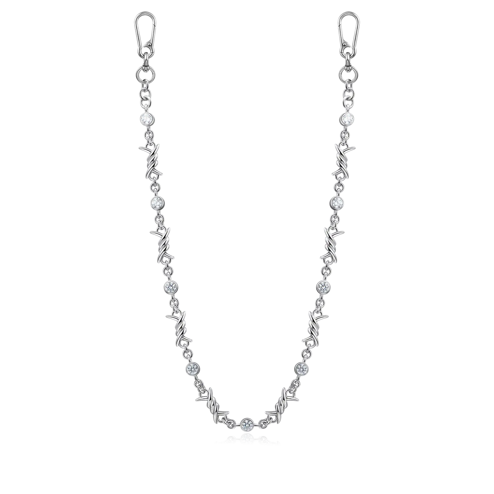 Moissanite Thorned Brilliance Chain & Wallet Chain