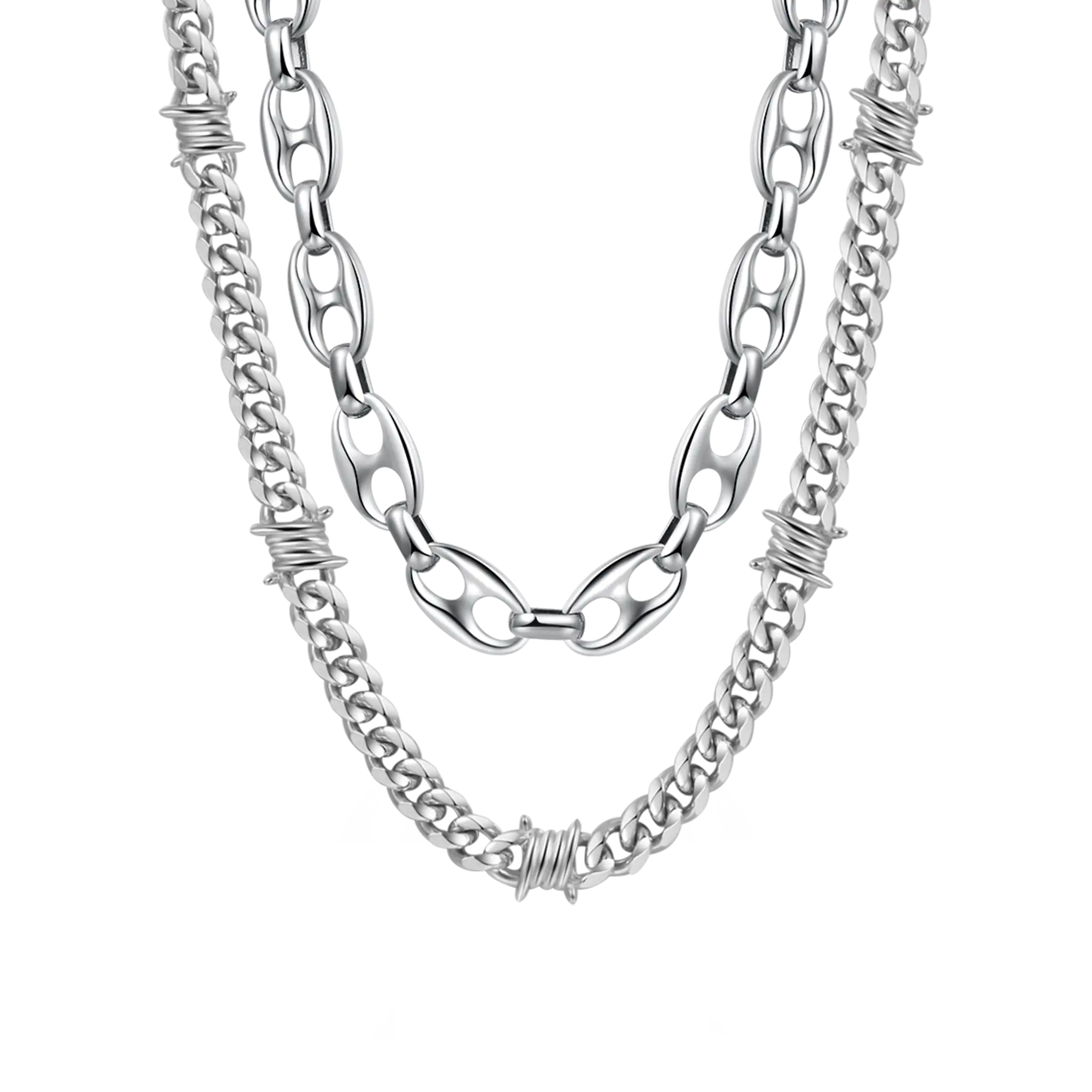 Thorned Cuban & G-Link Wallet Chain Bundle
