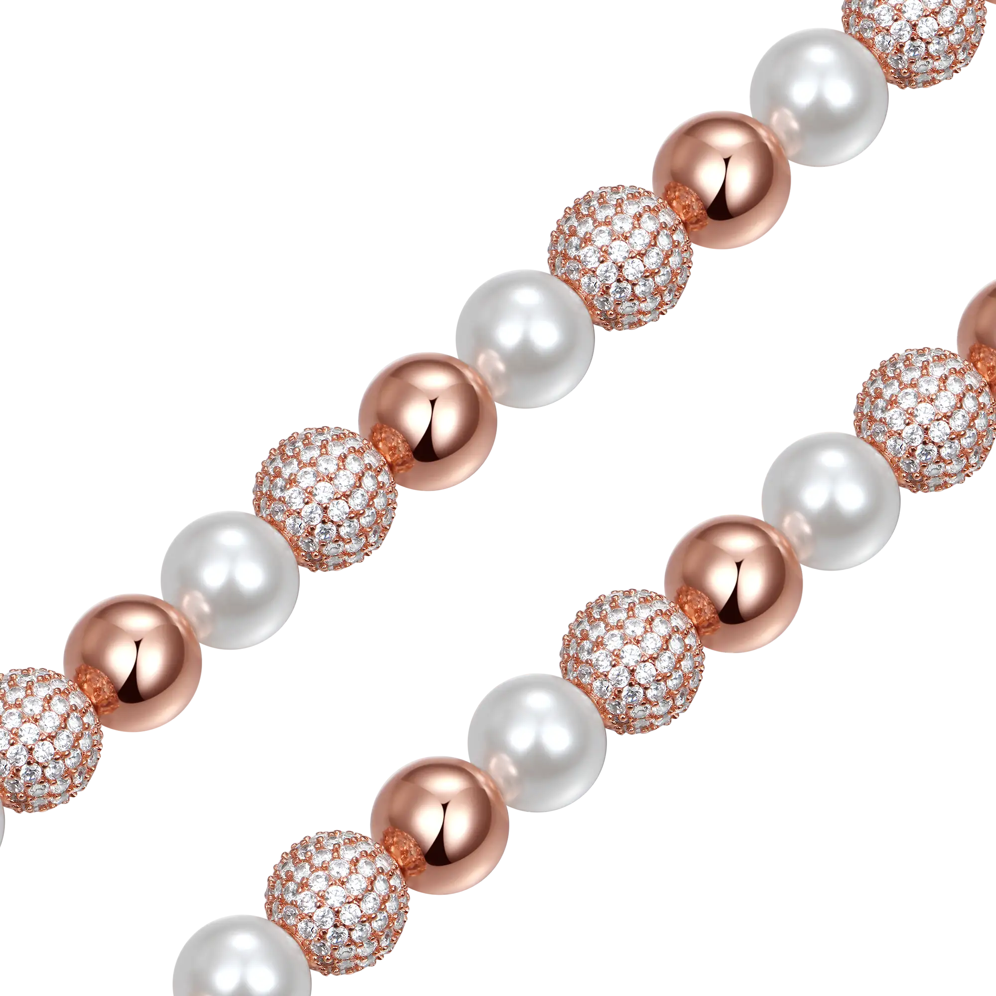 Moissanite Trove Orbit Pearl Chain - 8mm