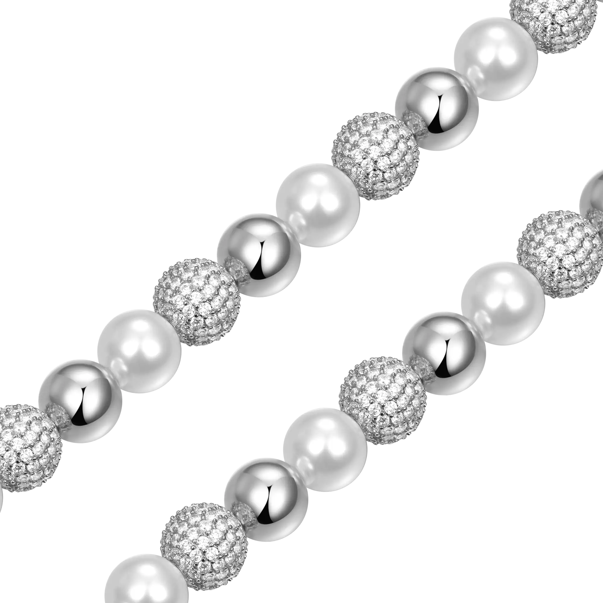 Moissanite Trove Orbit Pearl Chain - 8mm